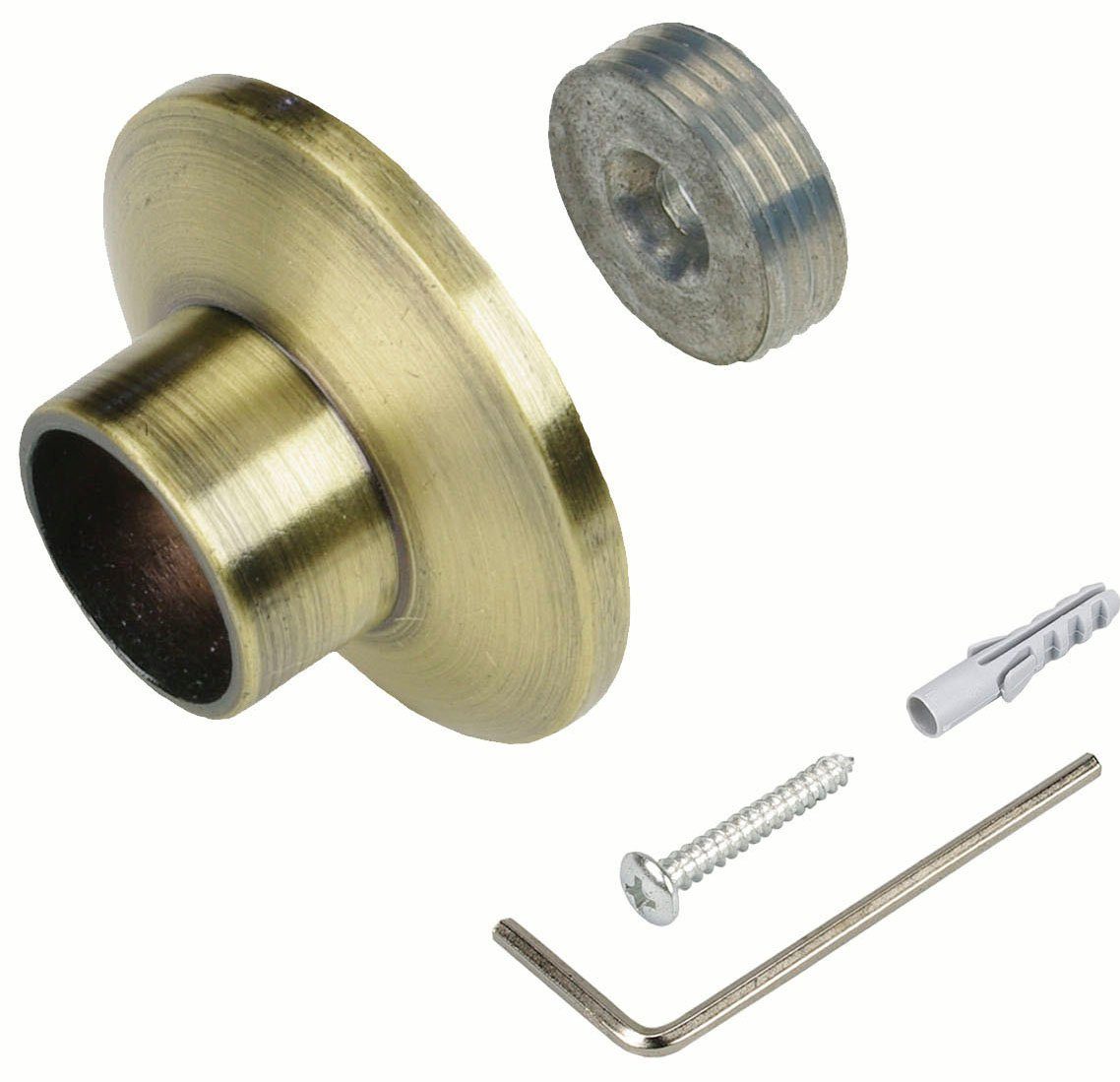 Liedeco Gordijnroedehouder Wandsteun, wandhouder voor gordijnroedes 16 mm "Esperanca" (1 stuk)
