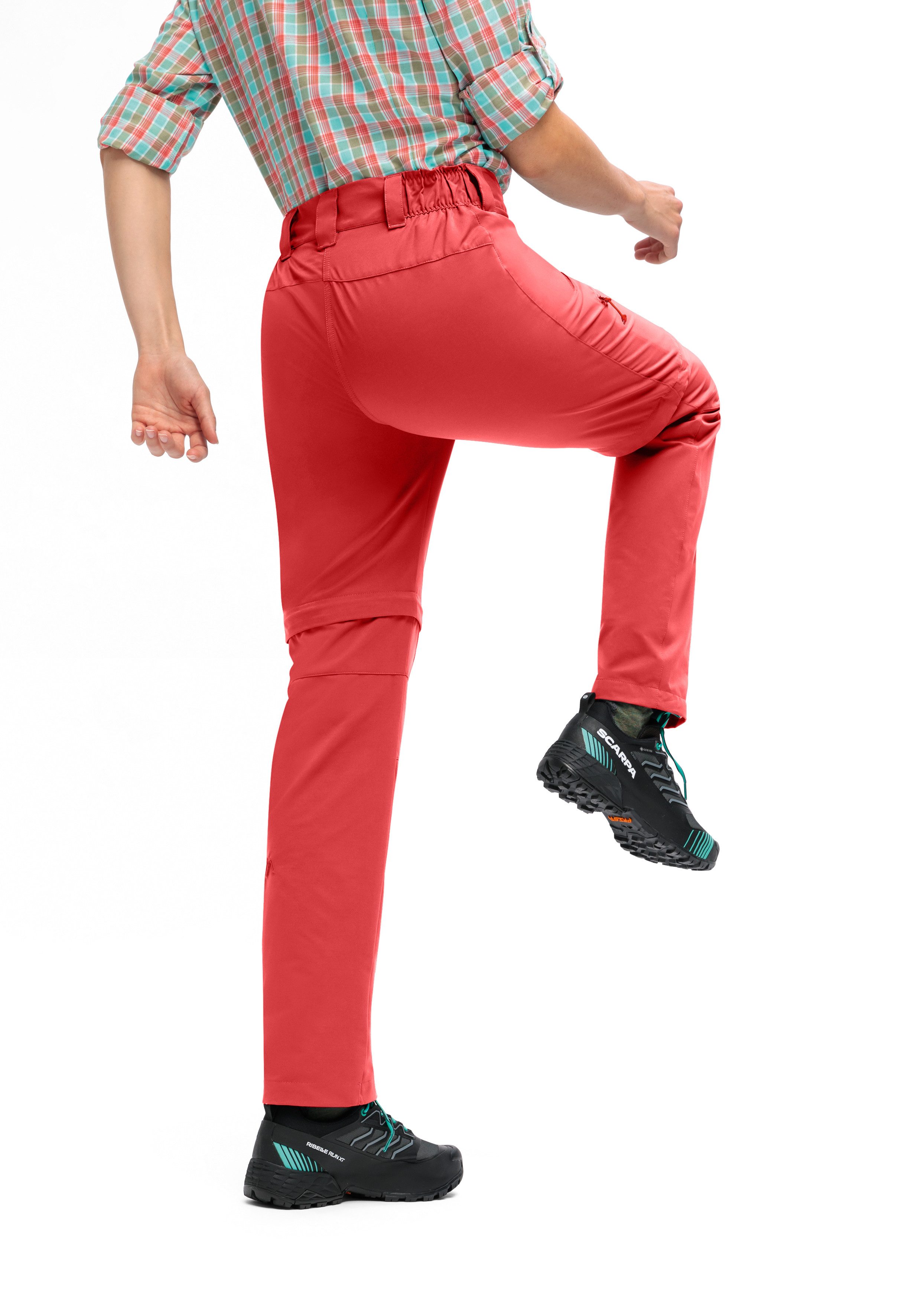 Maier Sports Outdoorbroek Nata Zip Loop Dames wandelbroek, zip-off functionele broek, 3 zakken, regular fit