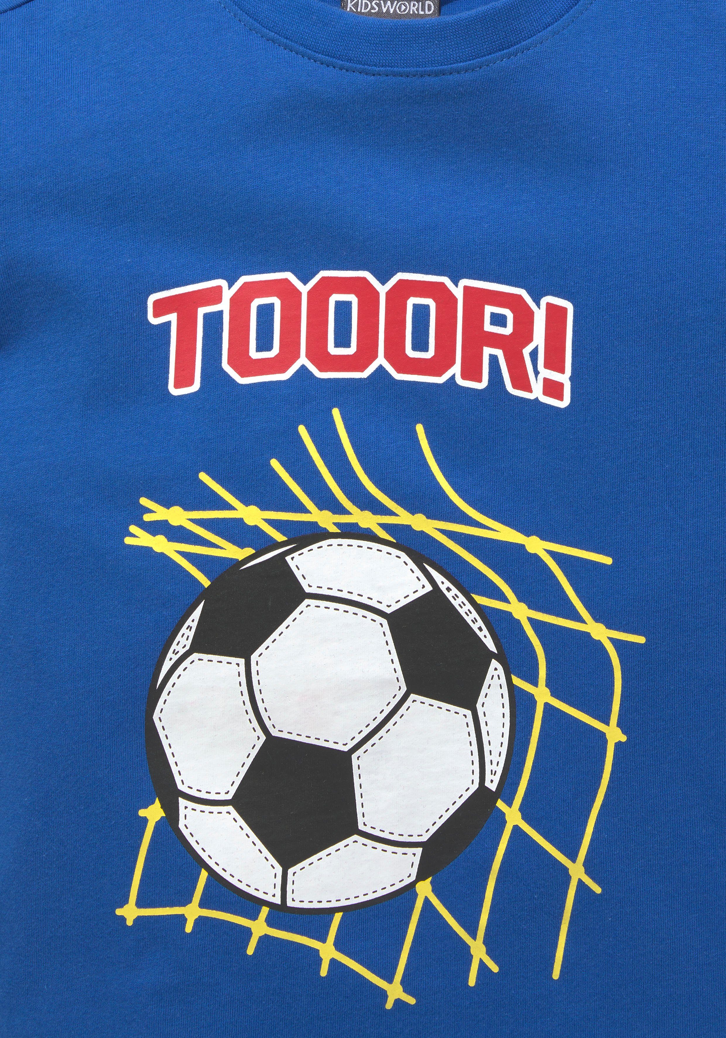 KIDSWORLD T-shirt Voetbal-print: TOOOR Korte mouwen, basic pasvorm, met statements/slogans