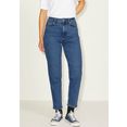 jjxx high-waist jeans jxlisbon mom met lichte used-effecten blauw
