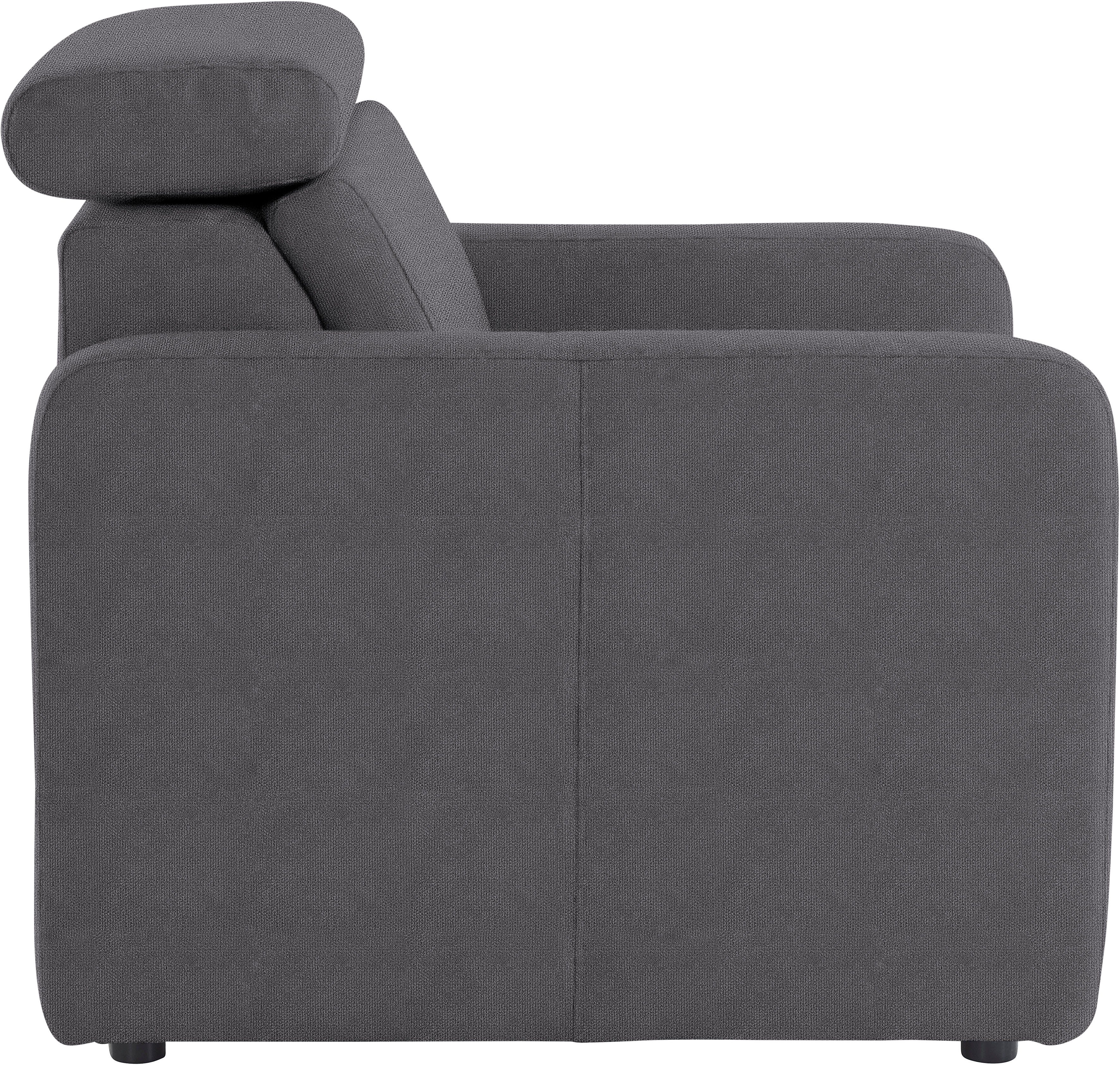 sit&more Fauteuil Bologna met binnenvering, met verstelbare hoofdsteun
