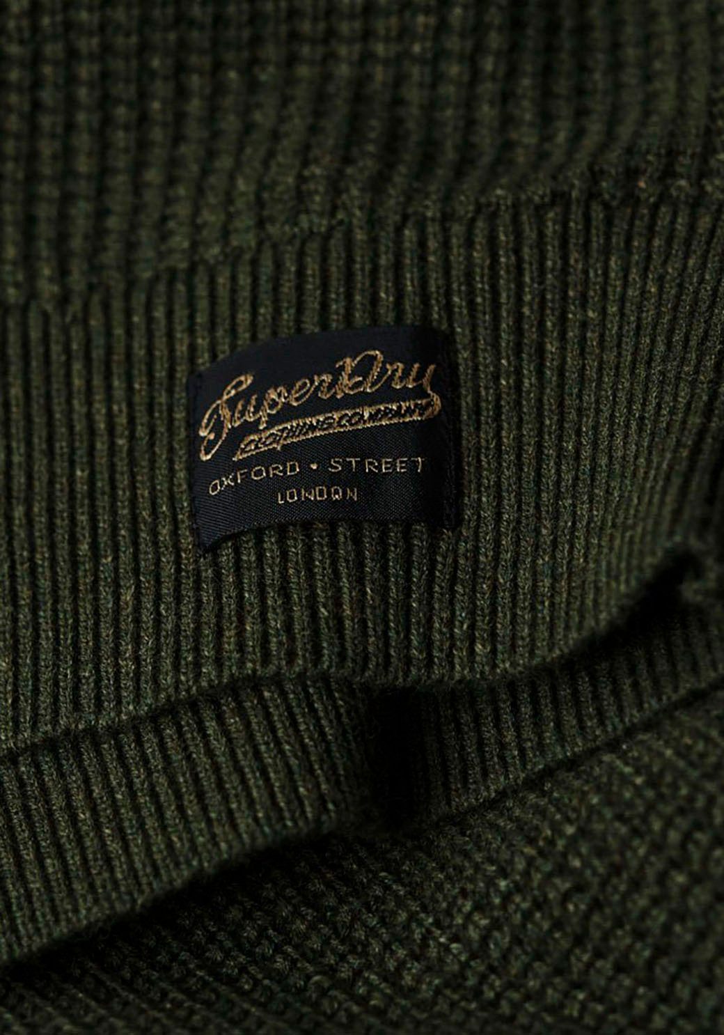 Superdry Gebreide trui TEXTURED CREW KNIT JUMPER met gestructureerd wafelbreipatroon