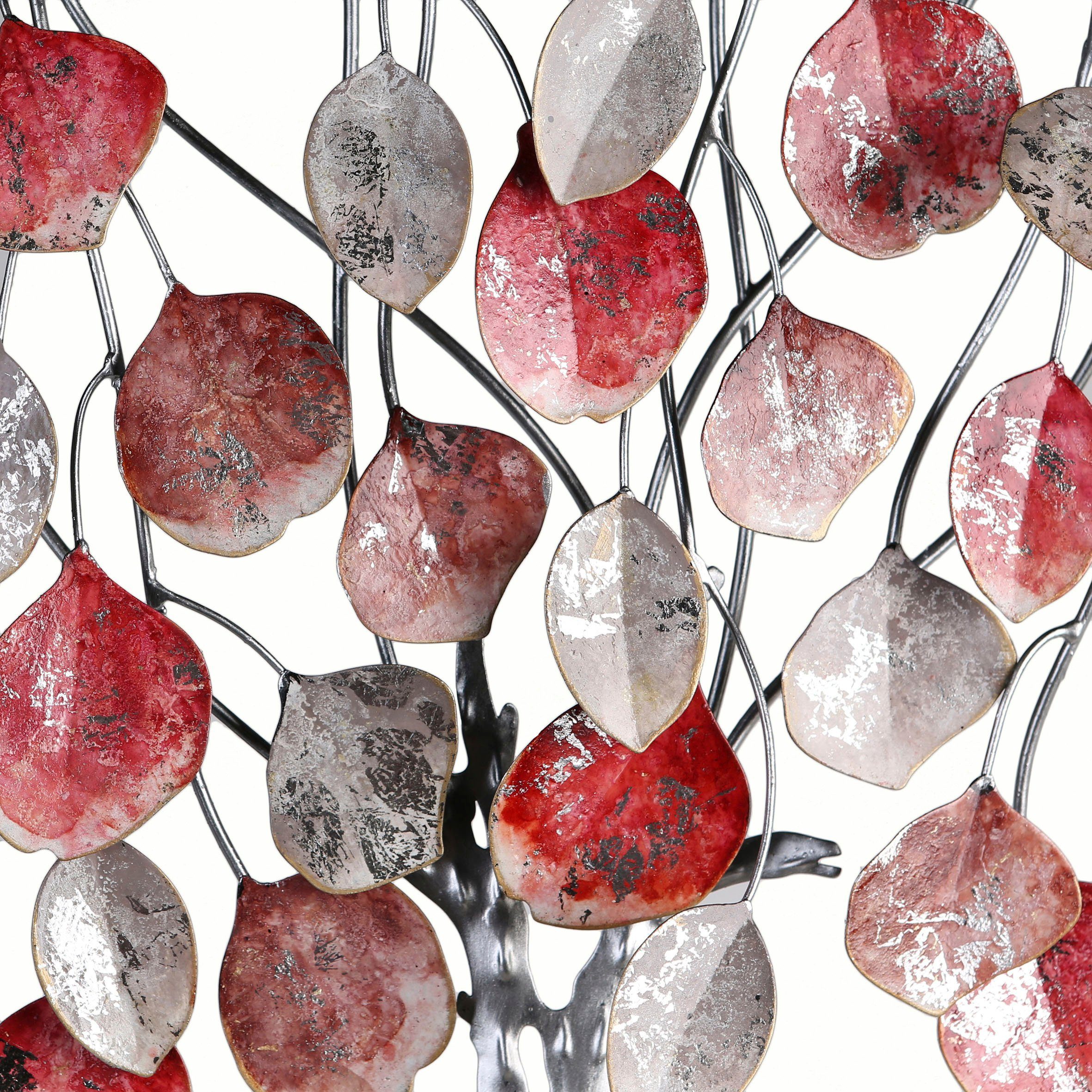 GILDE Sierobject voor aan de wand Wandreliëf Love Tree, roodtinten/zilverkleur (1 stuk)