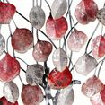 gilde sierobject voor aan de wand wandrelif love tree, roodtinten-zilver wanddecoratie, hoogte 80 cm, van metaal, boom model, decoratief in eetkamer  woonkamer (1 stuk) rood