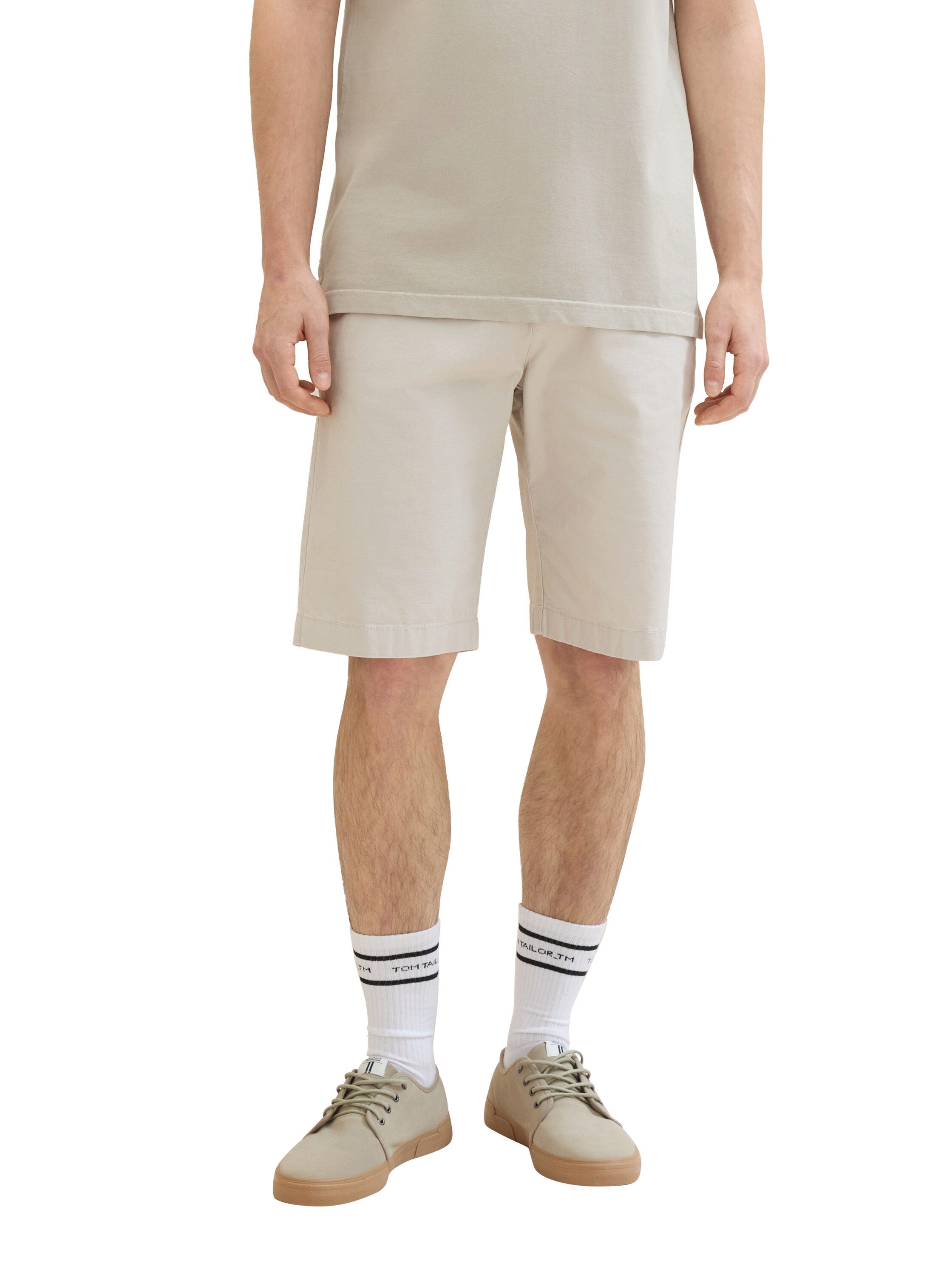 Tom Tailor Denim Cargoshort met four-pocketsstijl heren korte broeken maat XL grijs