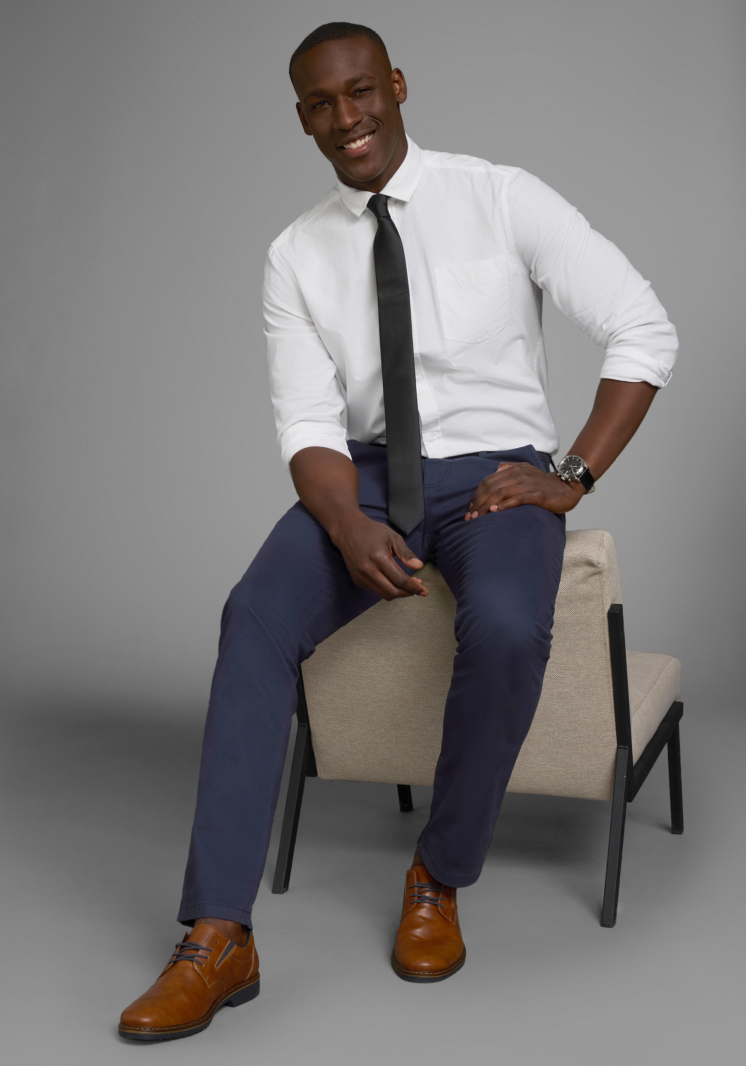 Man's World Stropdas in klassieke effen kleuren en slim breedte