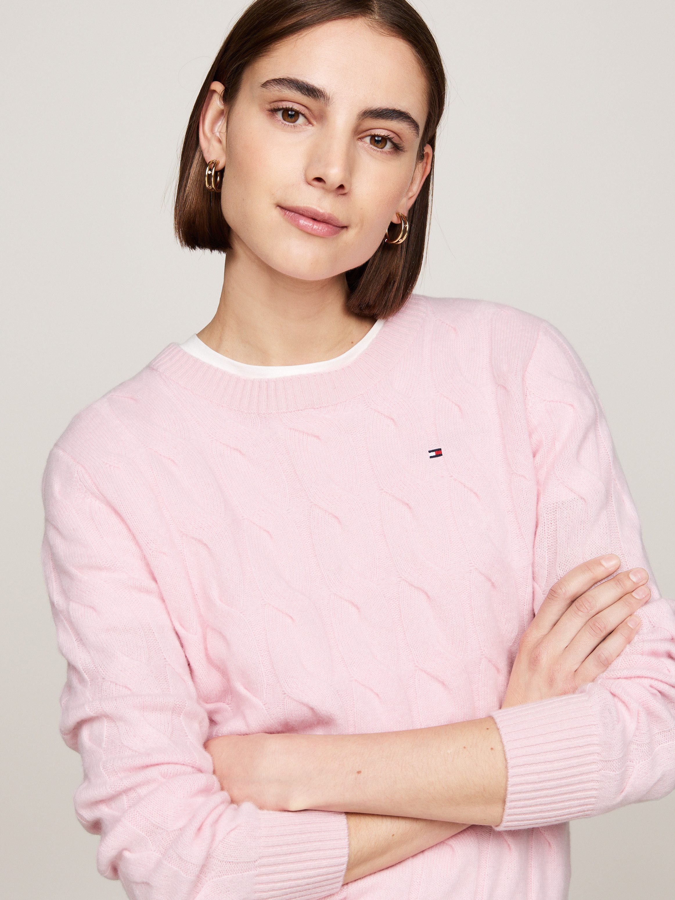 Tommy Hilfiger Gebreide trui SOFT WOOL CABLE C-NK
