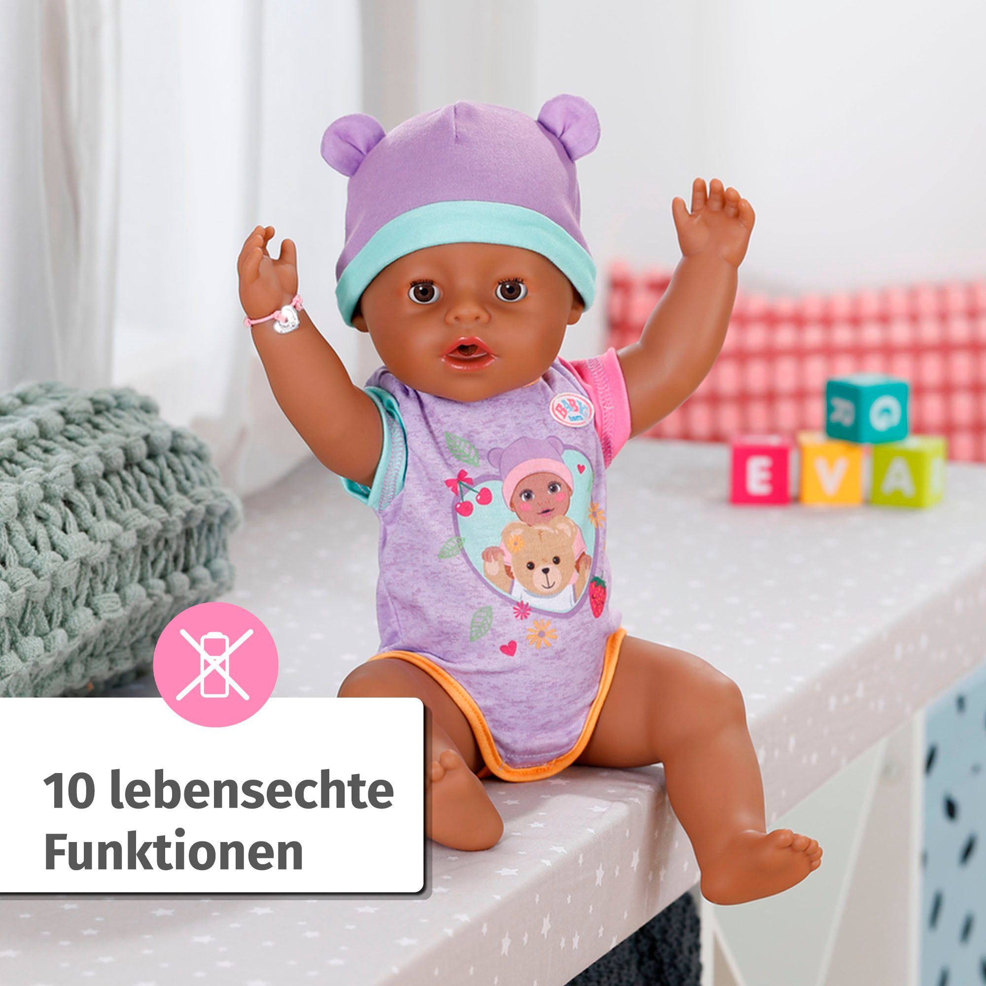 Baby Born Babypop Eva, 43 cm (set, 11-delig)