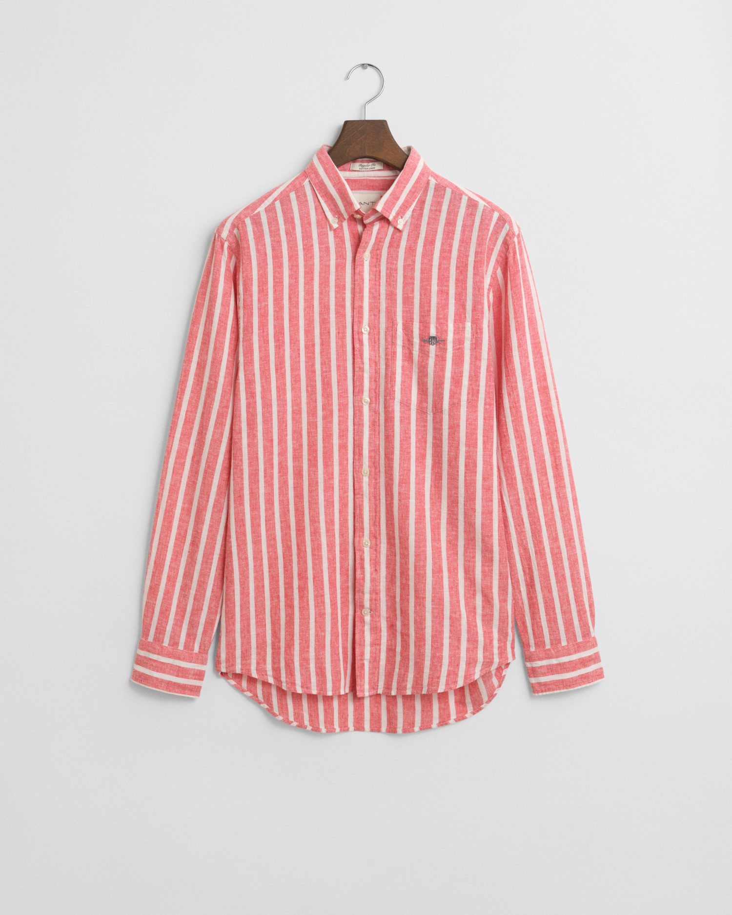 Gant Overhemd met lange mouwen REG COTTON/LINEN STRIPED SHIRT
