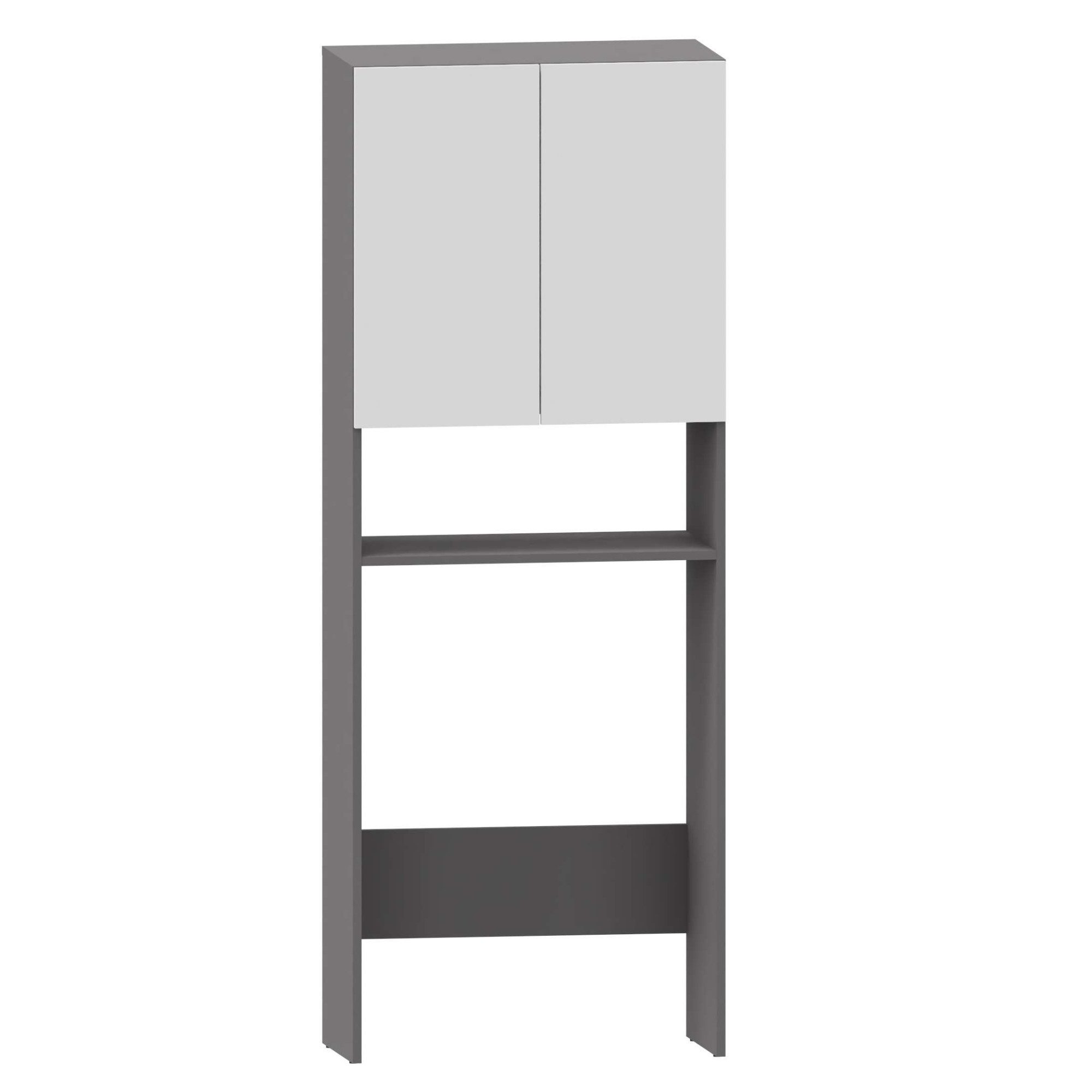 Home affaire Kast voor wasmachine Wisla met 2 deuren, breedte 68 cm, hoogte 180 cm ombouwkasten grijs