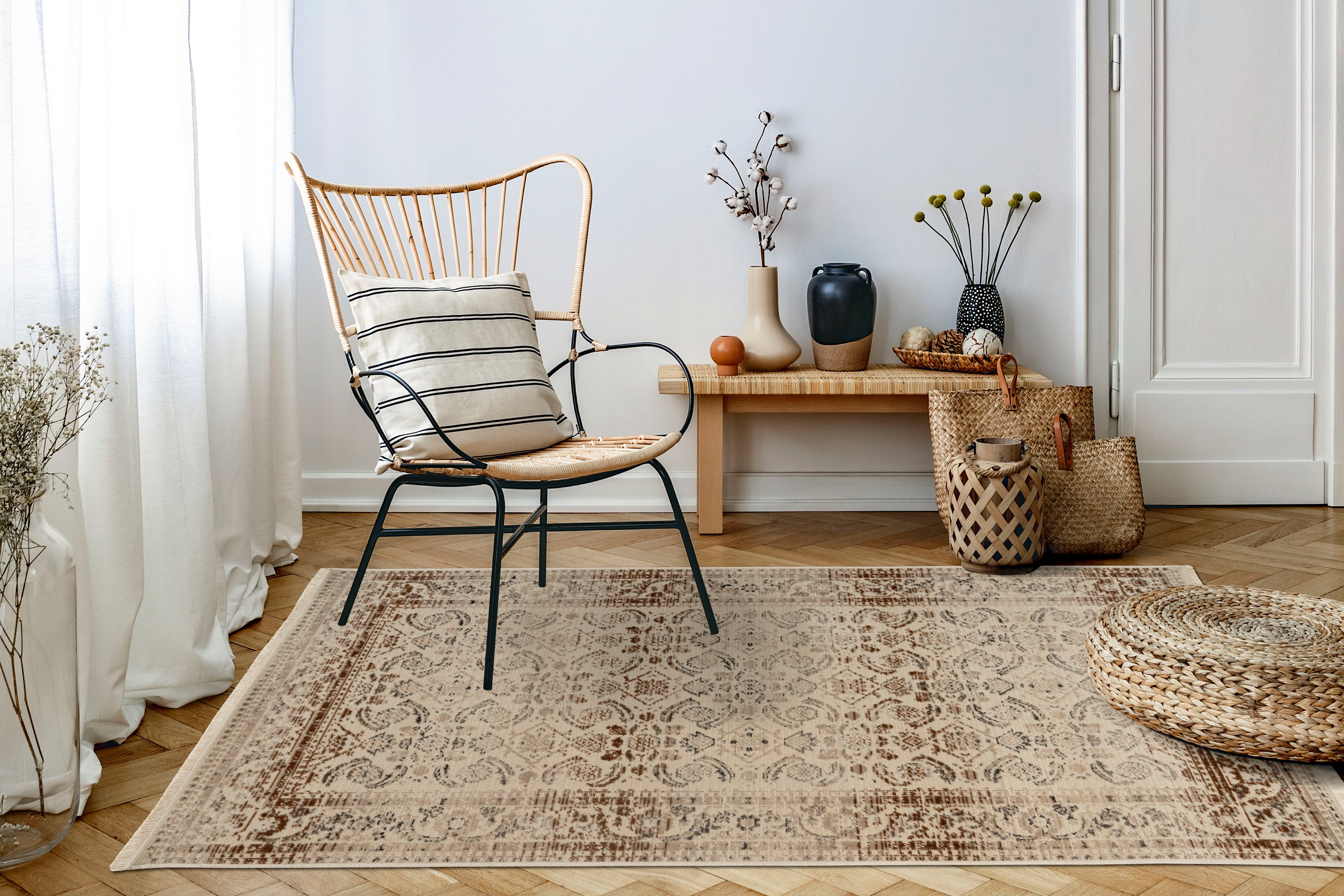 Kayoom Vloerkleed Charu 600 Vintage look, vlakweefsel, woonkamer