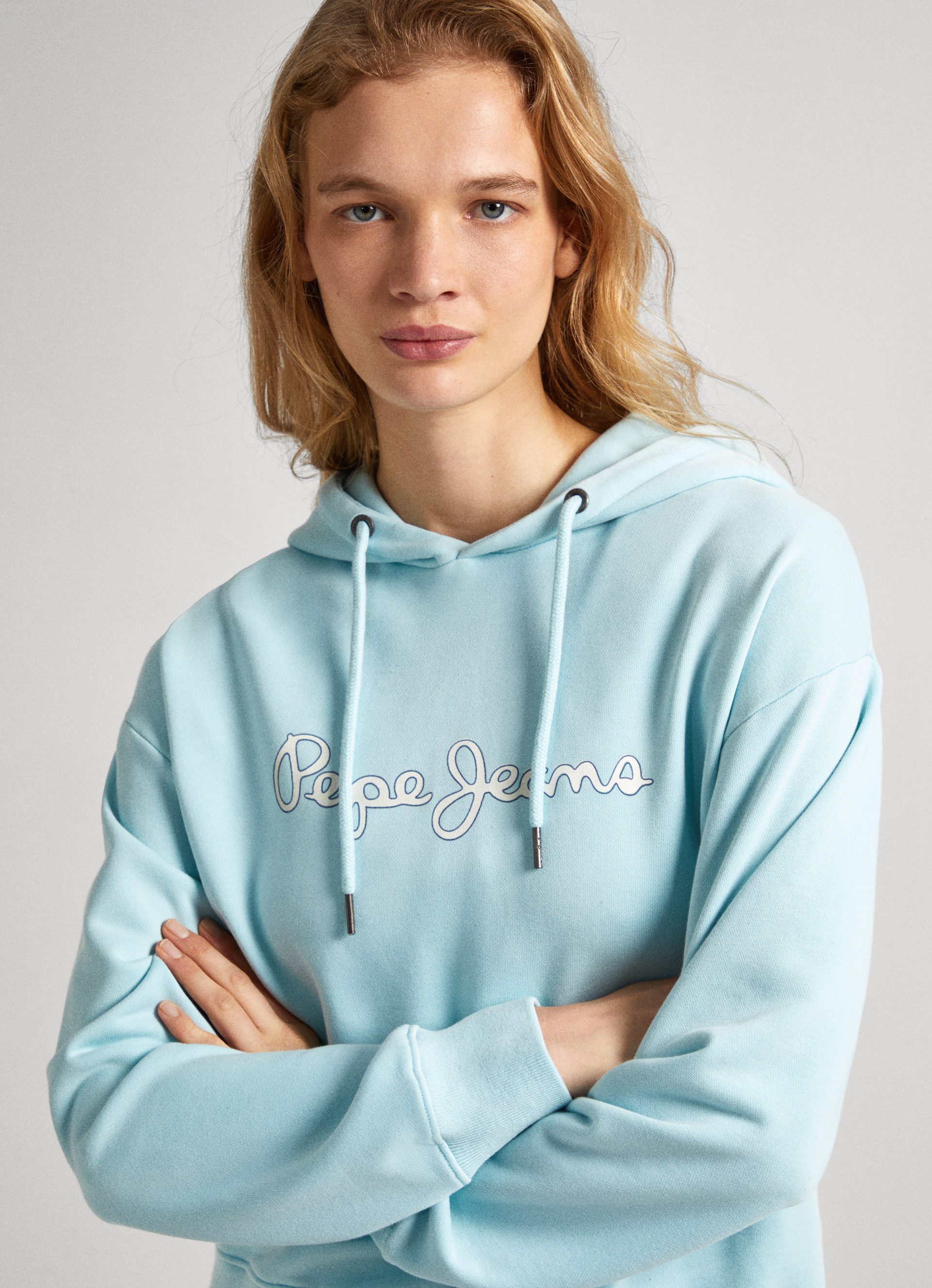 Pepe Jeans Sweatshirt LANA HOODIE met een logo-opschrift