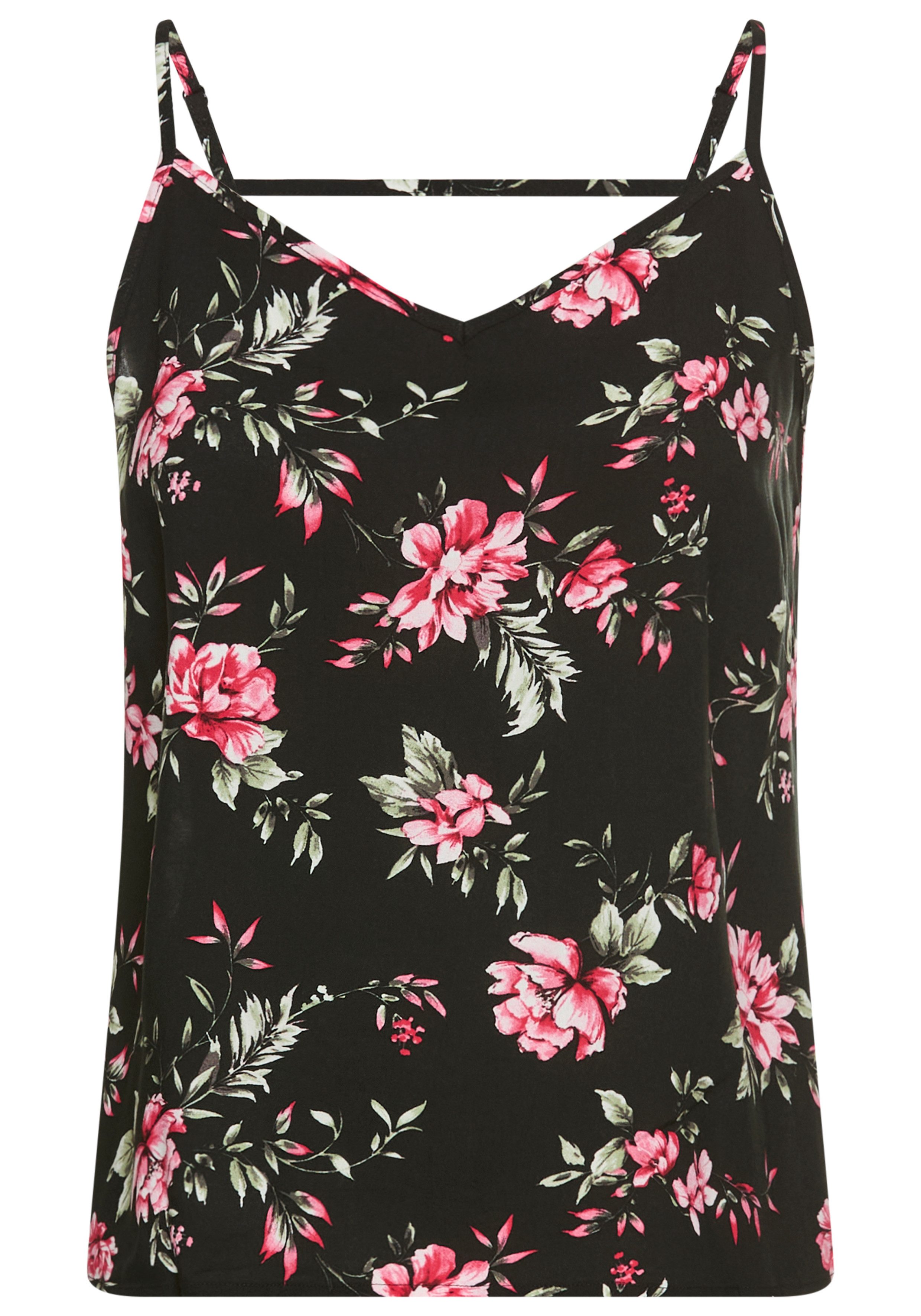Only Top met spaghettibandjes ONLNOVA LIFE PARIS SINGLET AOP PTM