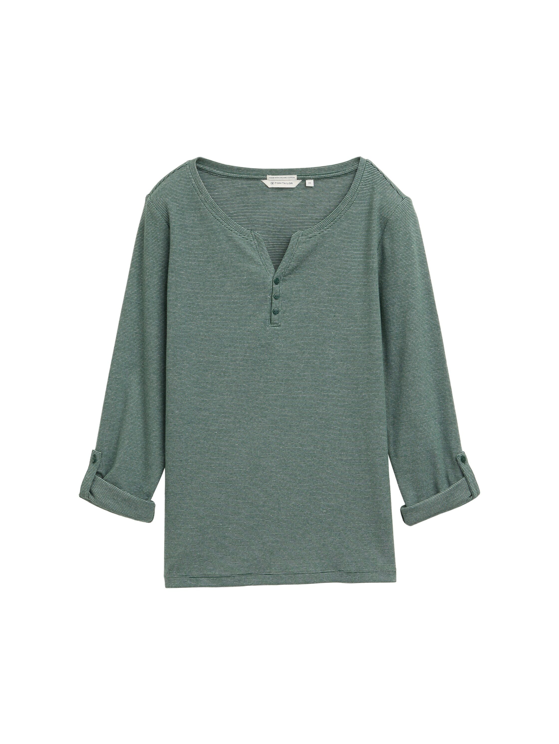 Tom Tailor Henleyshirt met 7 8 mouw