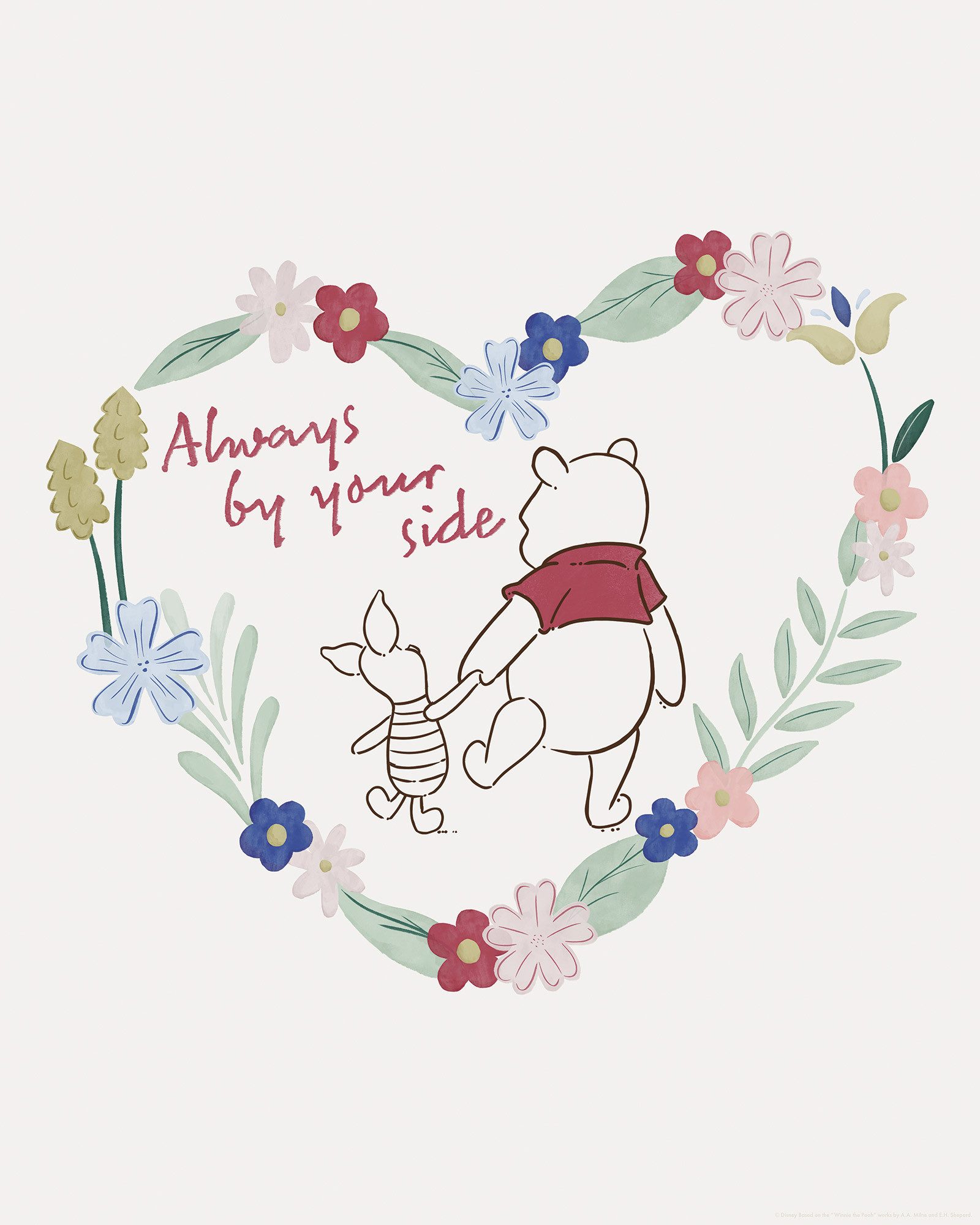 Komar Artprint Disney Winnie the Pooh Always by your Side 40 x 60 cm (breedte x hoogte) - kinderkamer, decoratie (1 stuk)