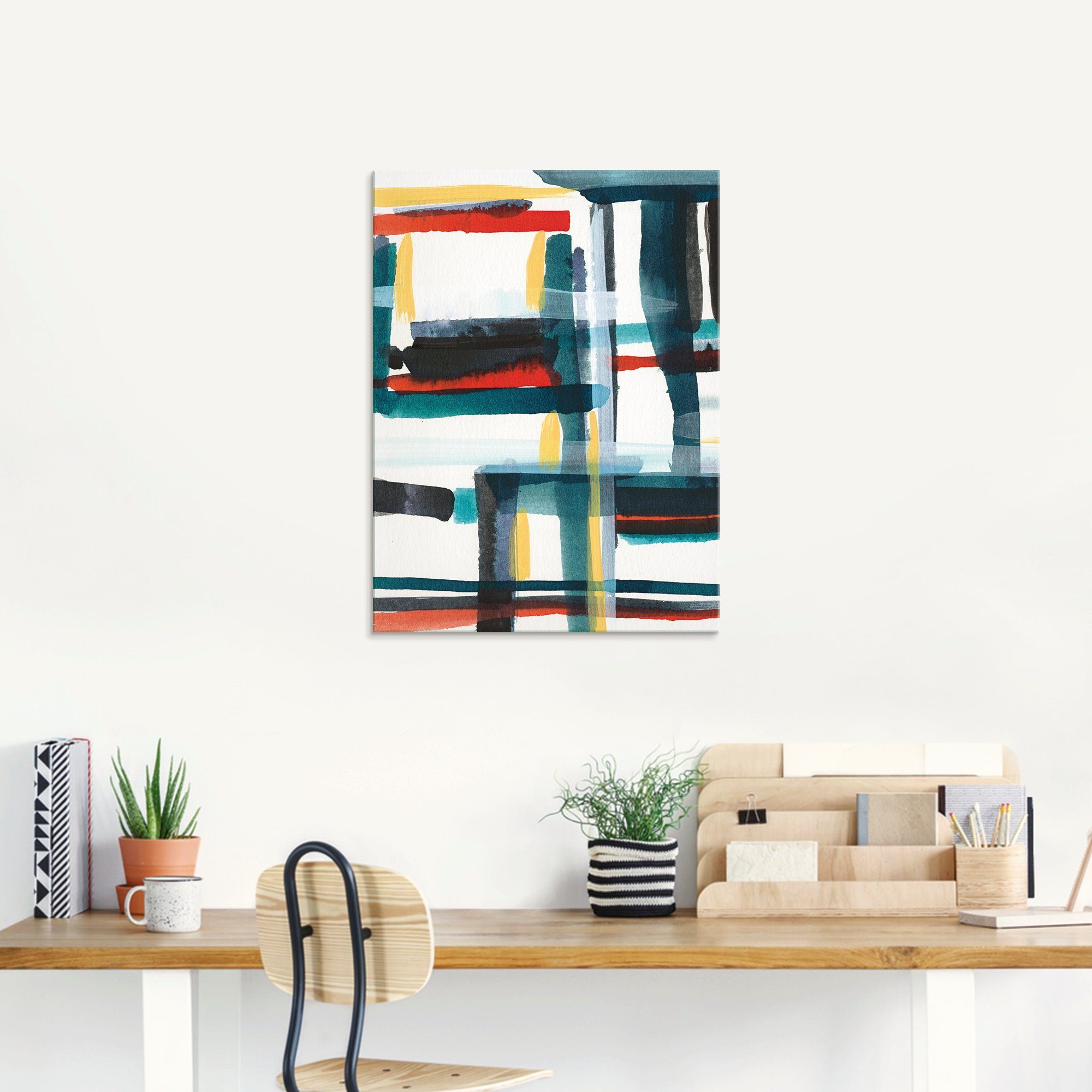Artland Print op glas Boekenkast II in verschillende maten
