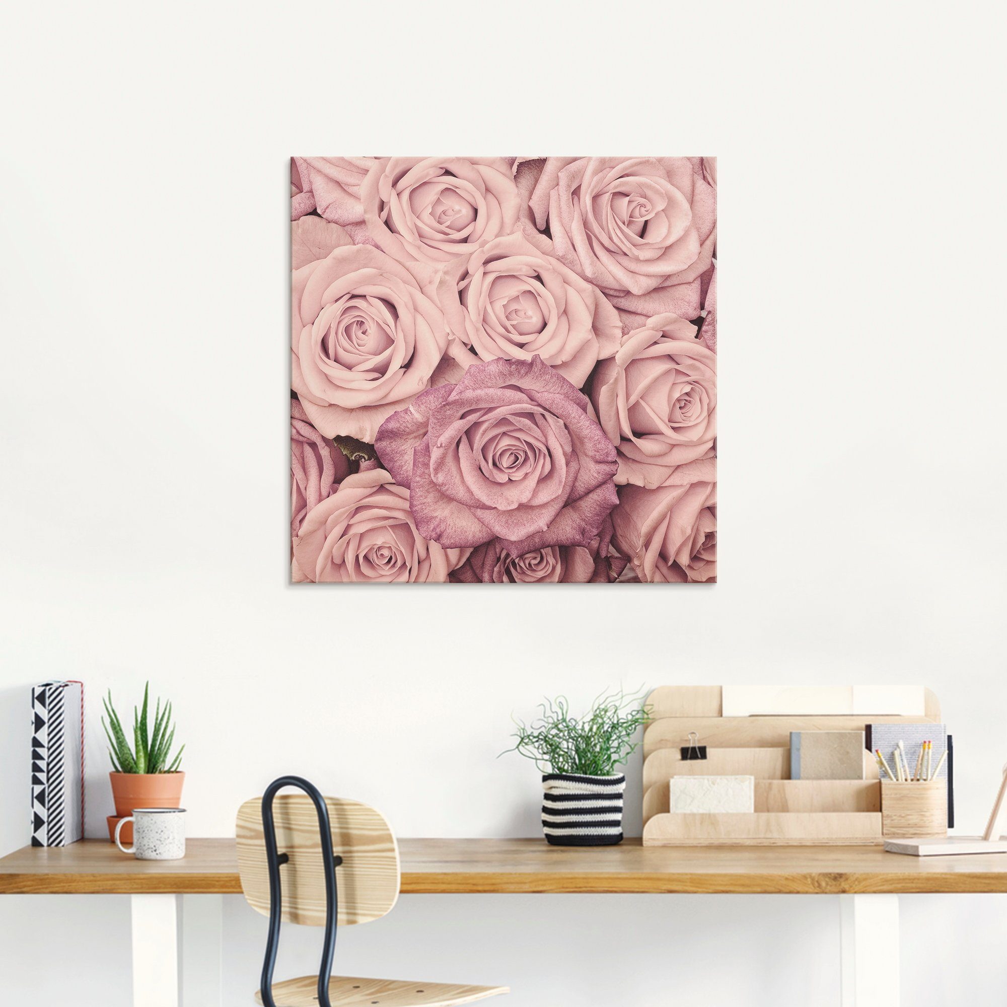 Artland Print op glas Rosen in verschillende maten