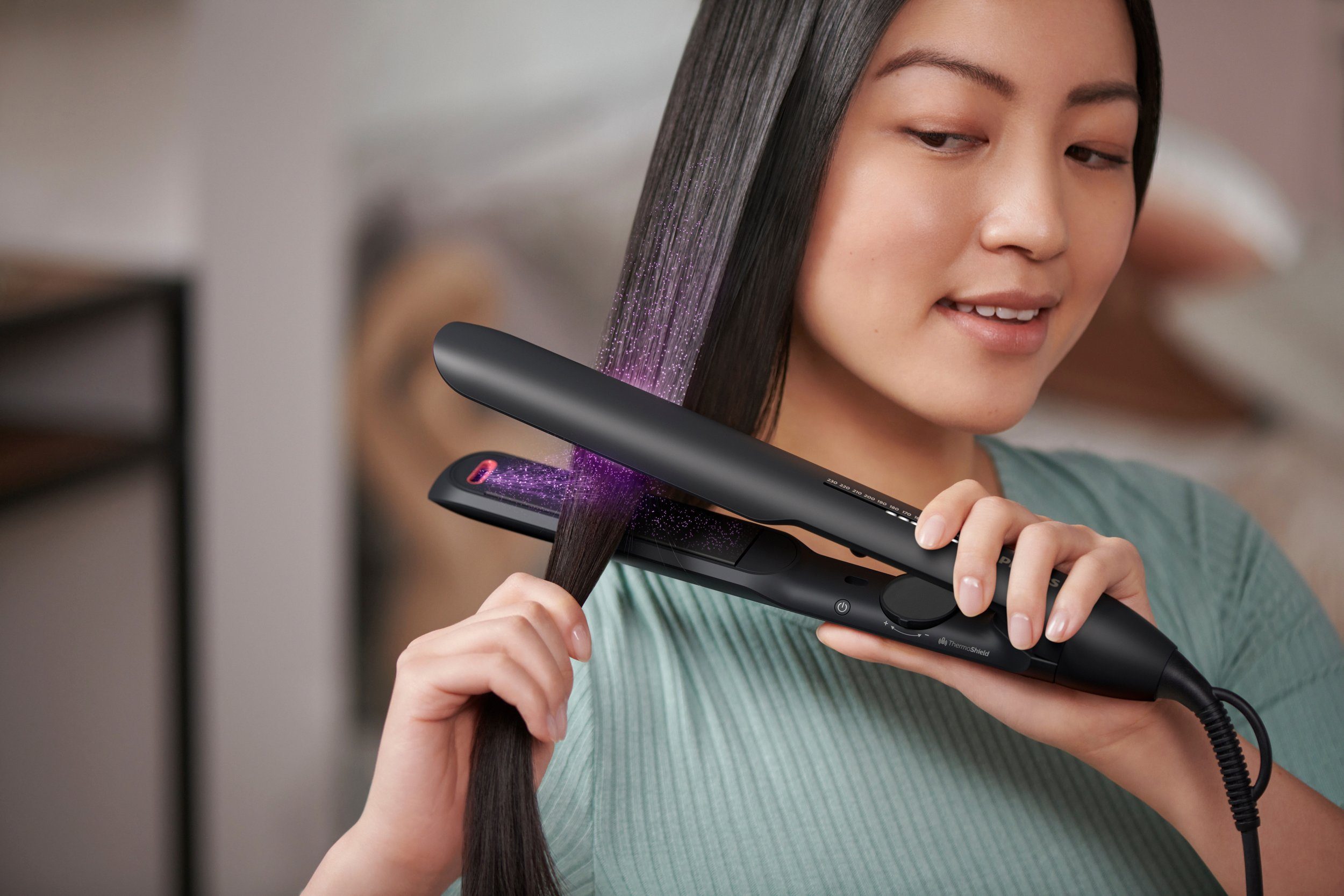 Philips Straightener Series 5000 BHS510/00 met thermoshield technologie, ionisatie functie, 12 instellingen