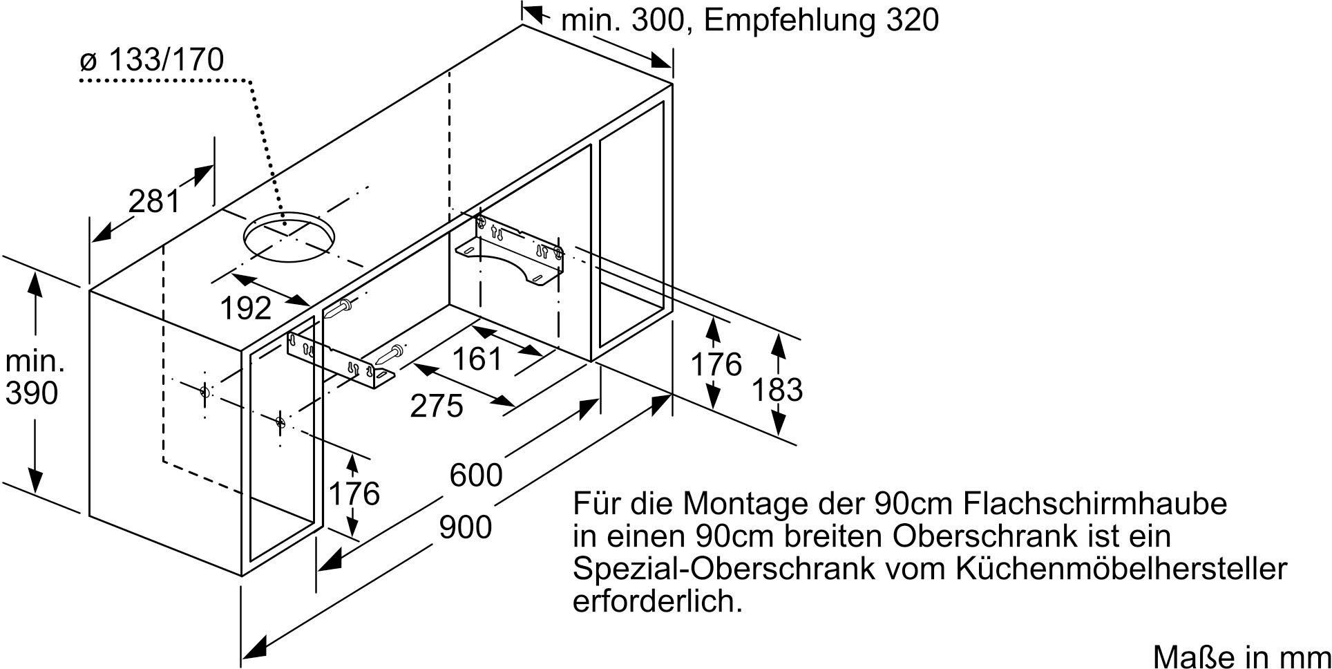 BOSCH Vlakscherm-afzuigkap DFL094A51