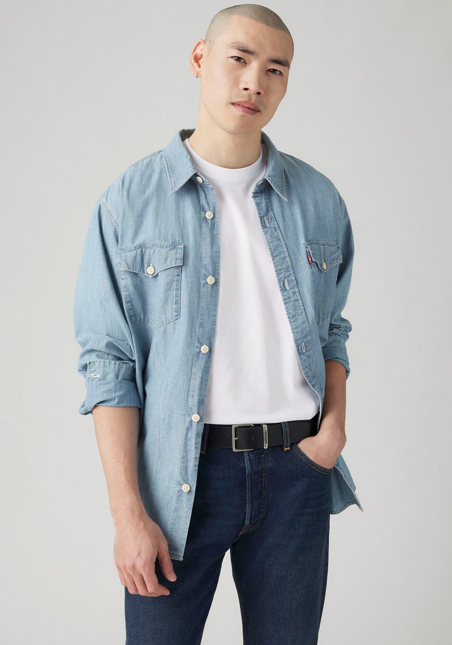 Levi's® Leren riem FLAT KEEPER BELT