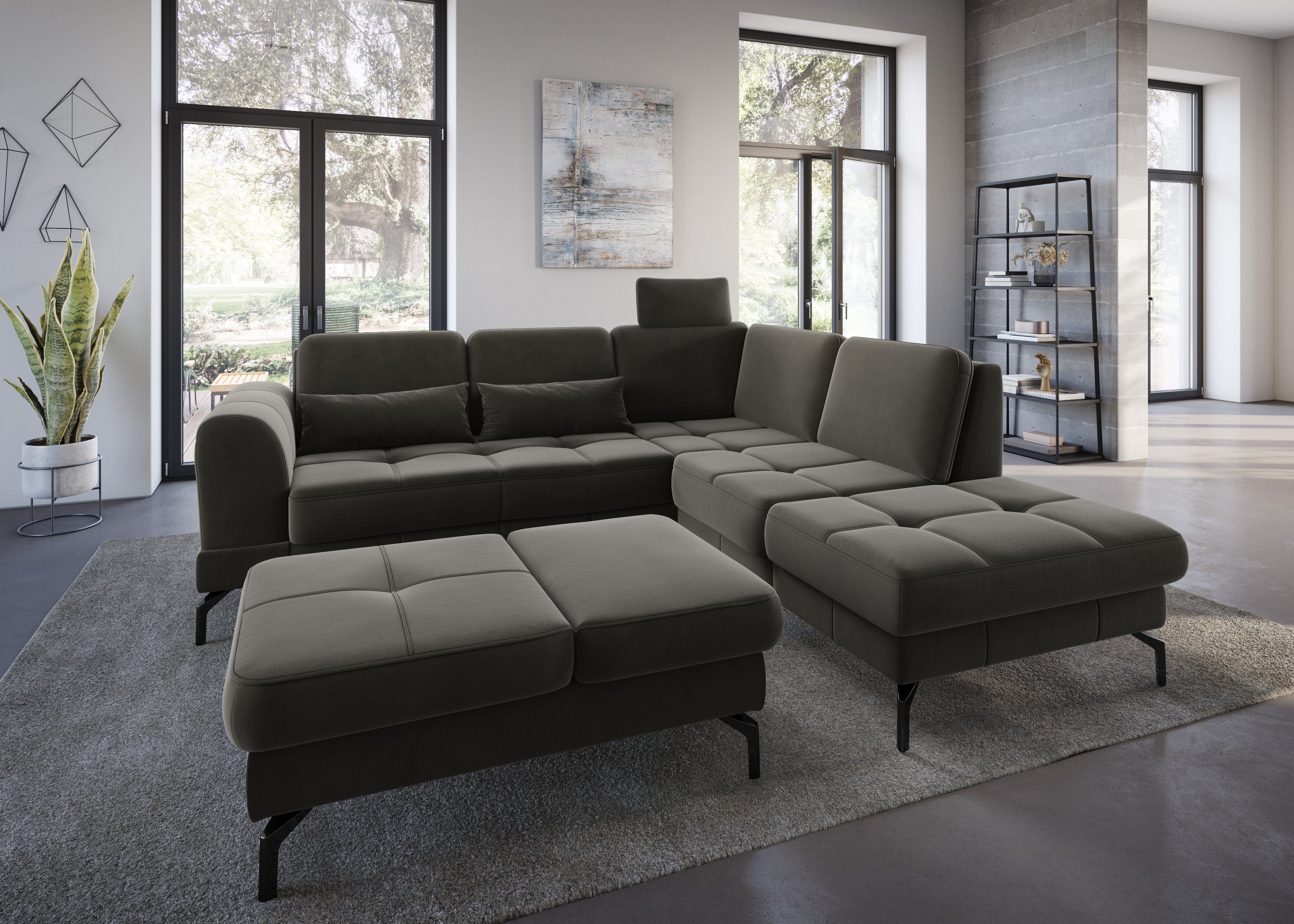 sit&more Hocker Bendigo met inklapfunctie, bodemvrijheid 15 cm, naar keuze in 2 pootkleuren
