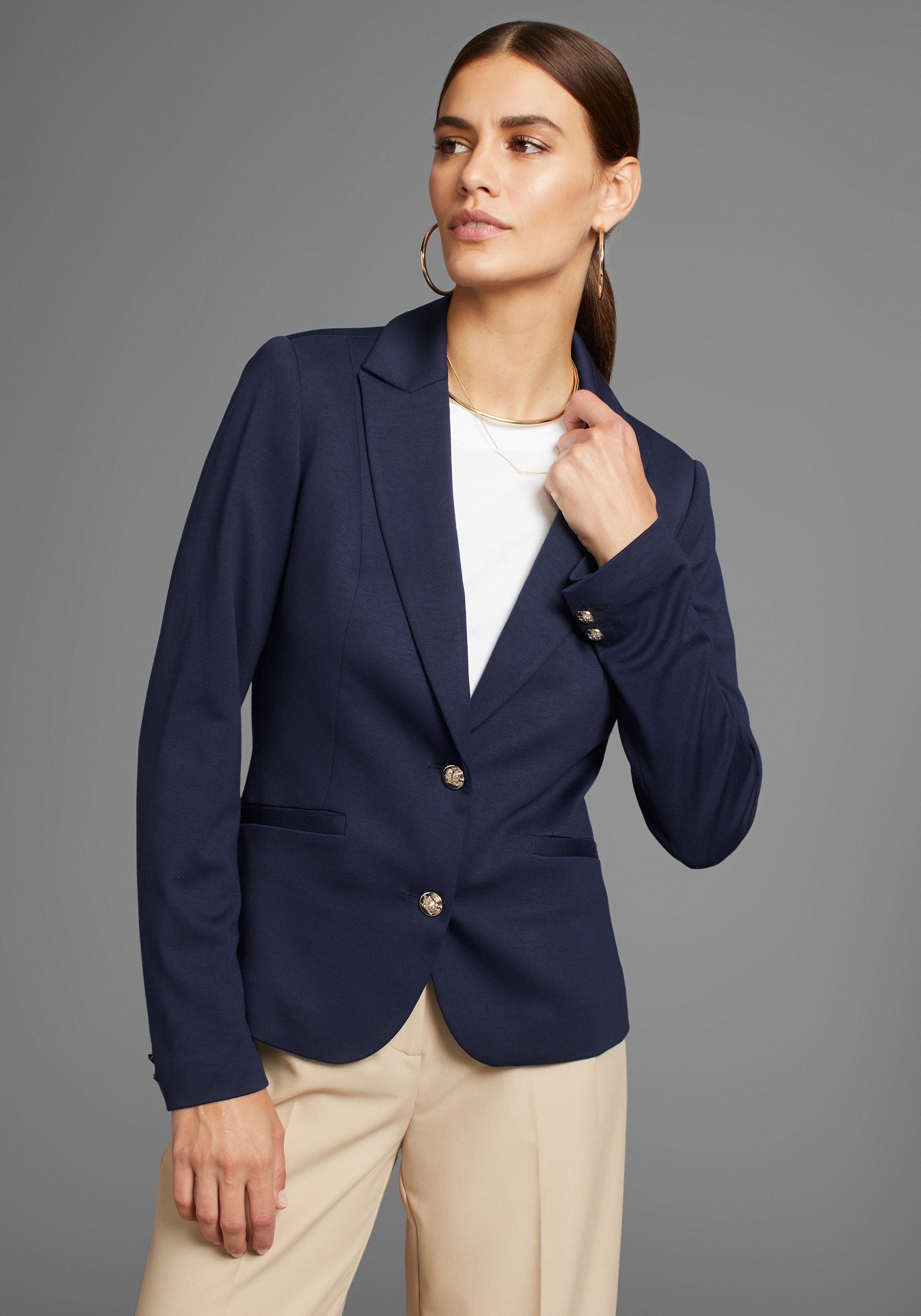 HECHTER PARIS Sweatblazer met elegante knoopsluiting - nieuwe collectie