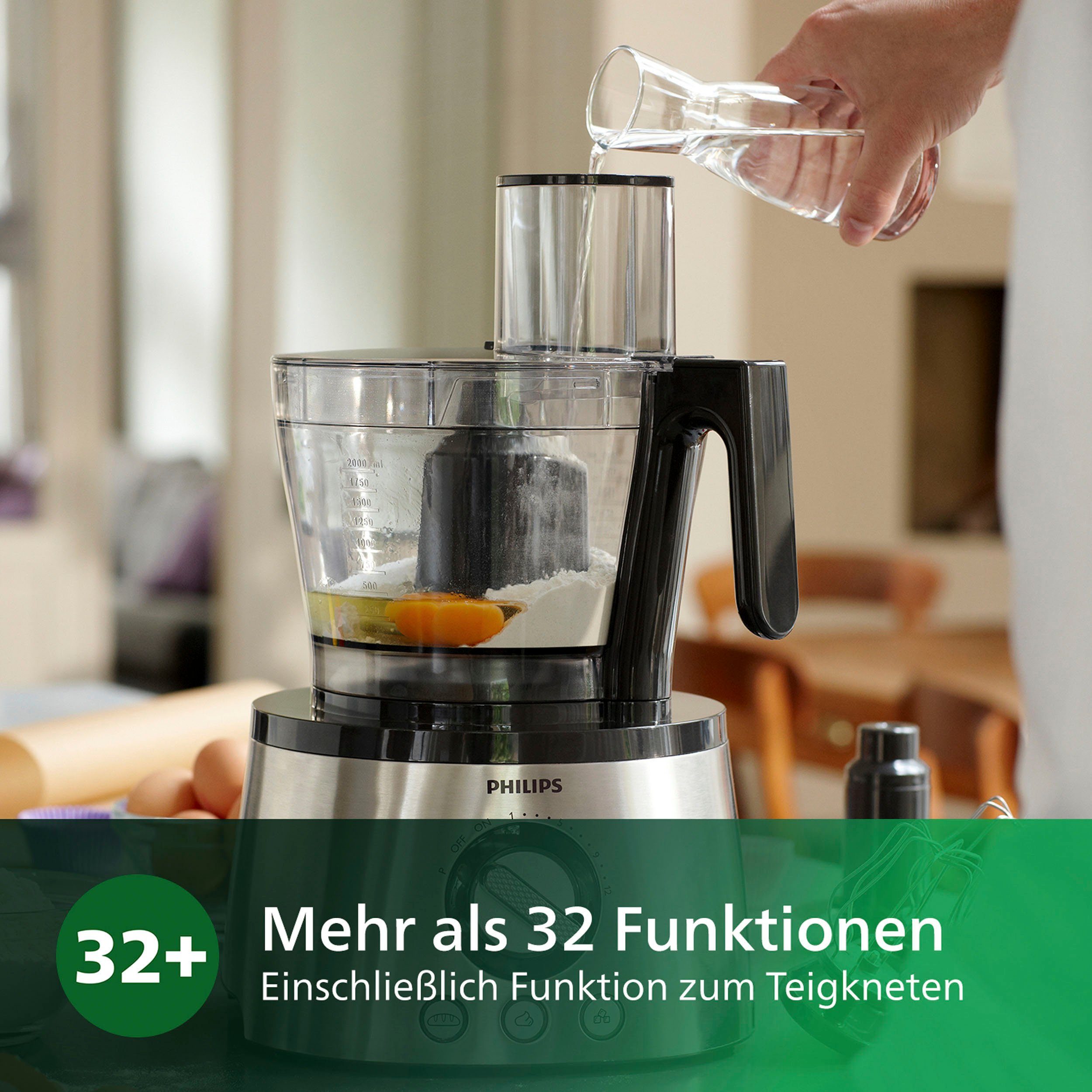 Philips Compacte keukenmachine HR7778/00 inclusief deeghaak, vruchtenpers, blender en citruspers