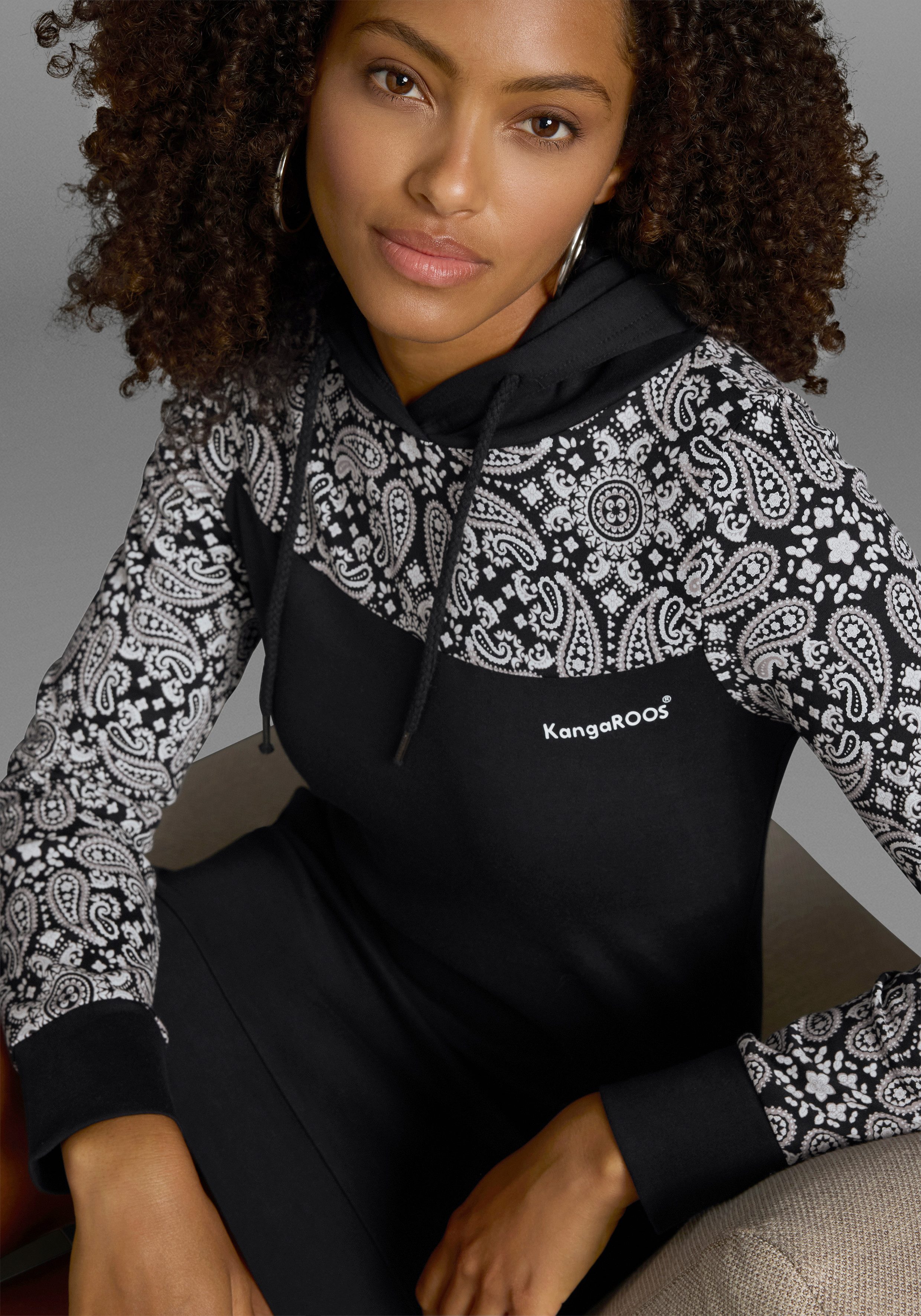 KangaROOS Sweatjurk Mini-lengte, sportieve stijl, van katoen, lange mouwen