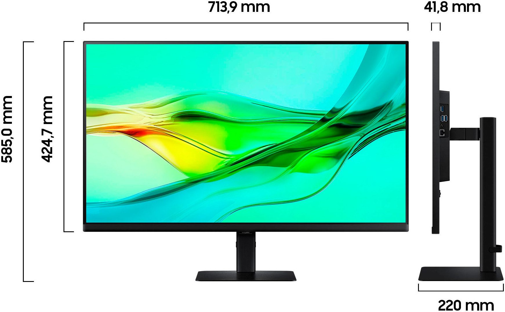 Samsung Ledscherm S32D600UAU, 80 cm / 32", QHD