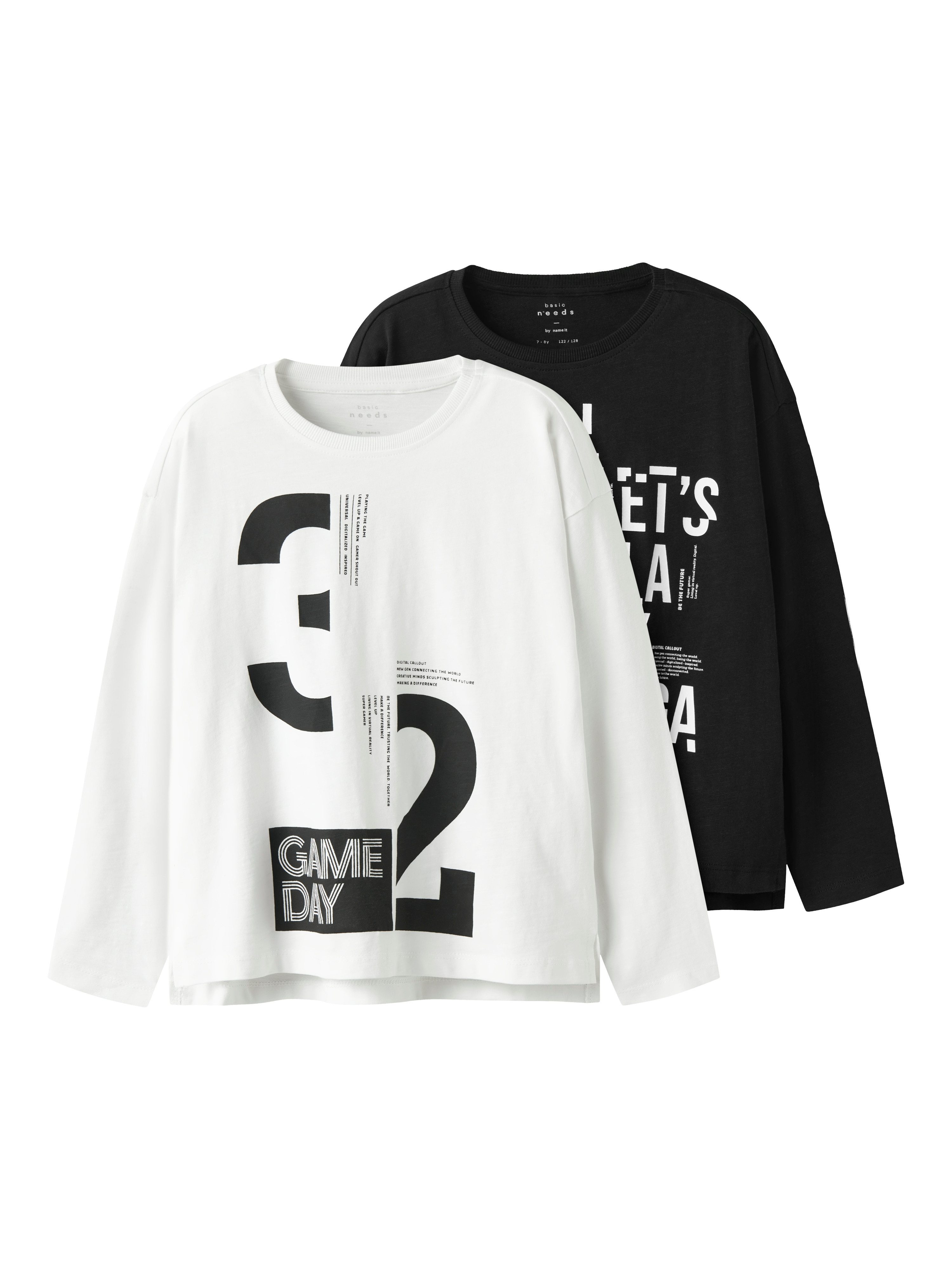 Name It Shirt met lange mouwen NKMVOB 2P LS RLX TOP (set, 2-delig)