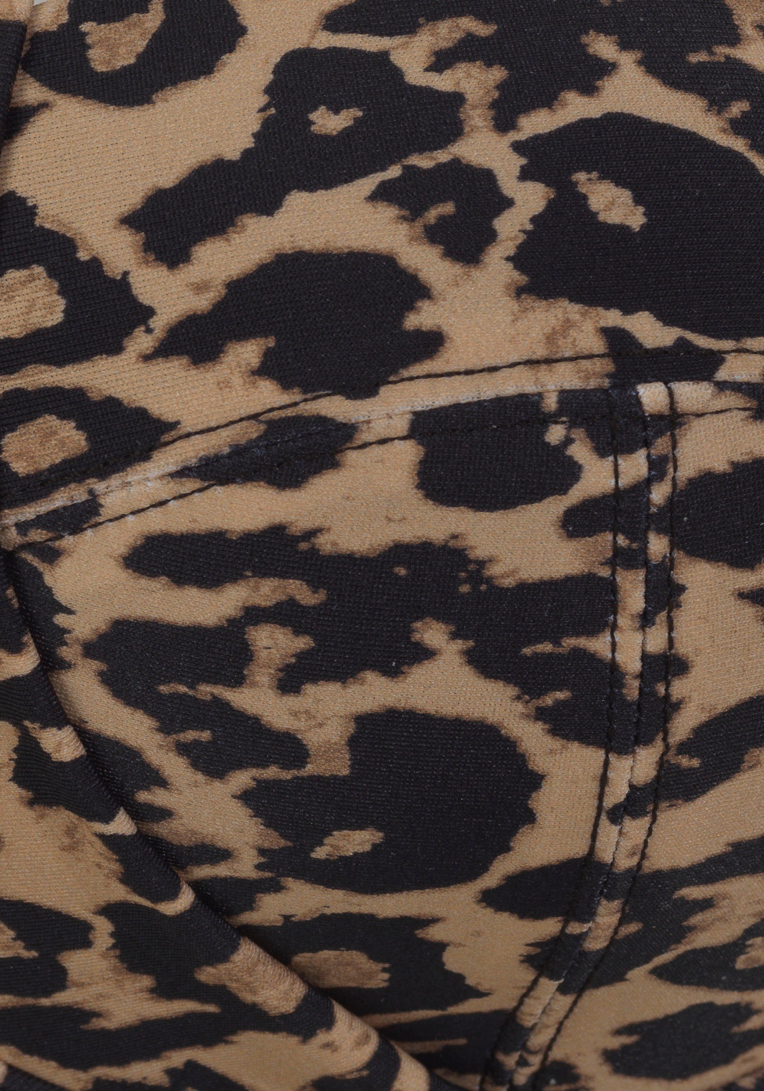 Vivance Beugelbandeau bikinitop Thora in modieuze leoprint