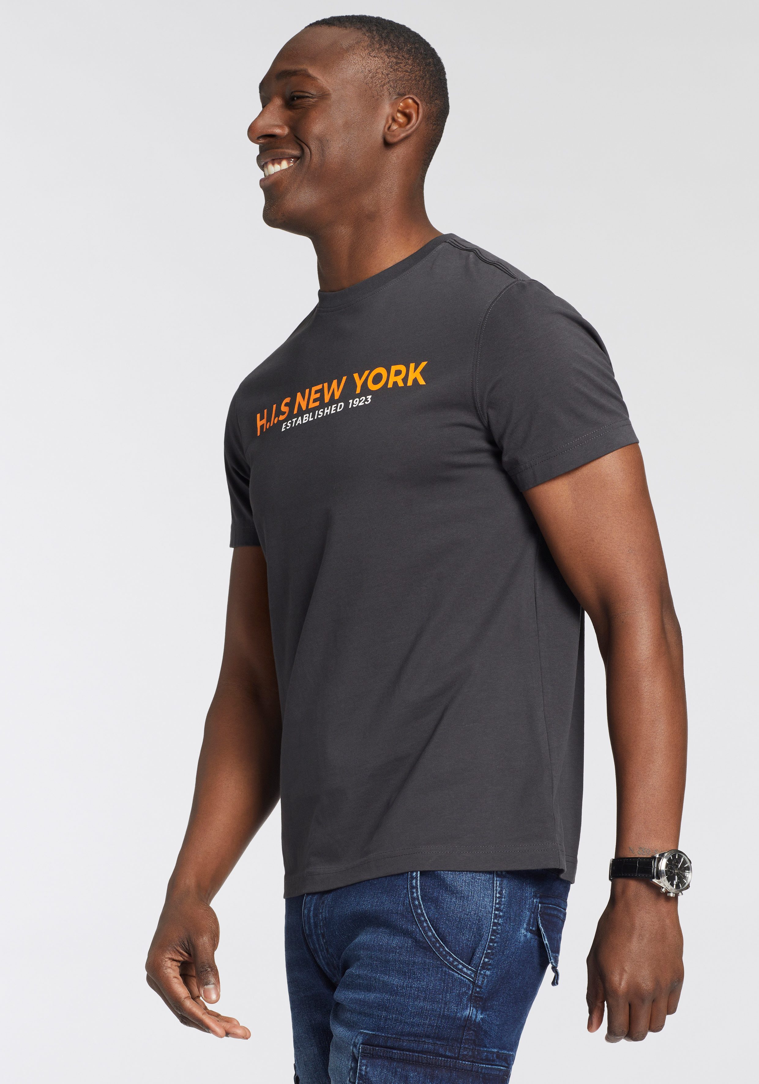 H.I.S T-shirt Met grote frontprint