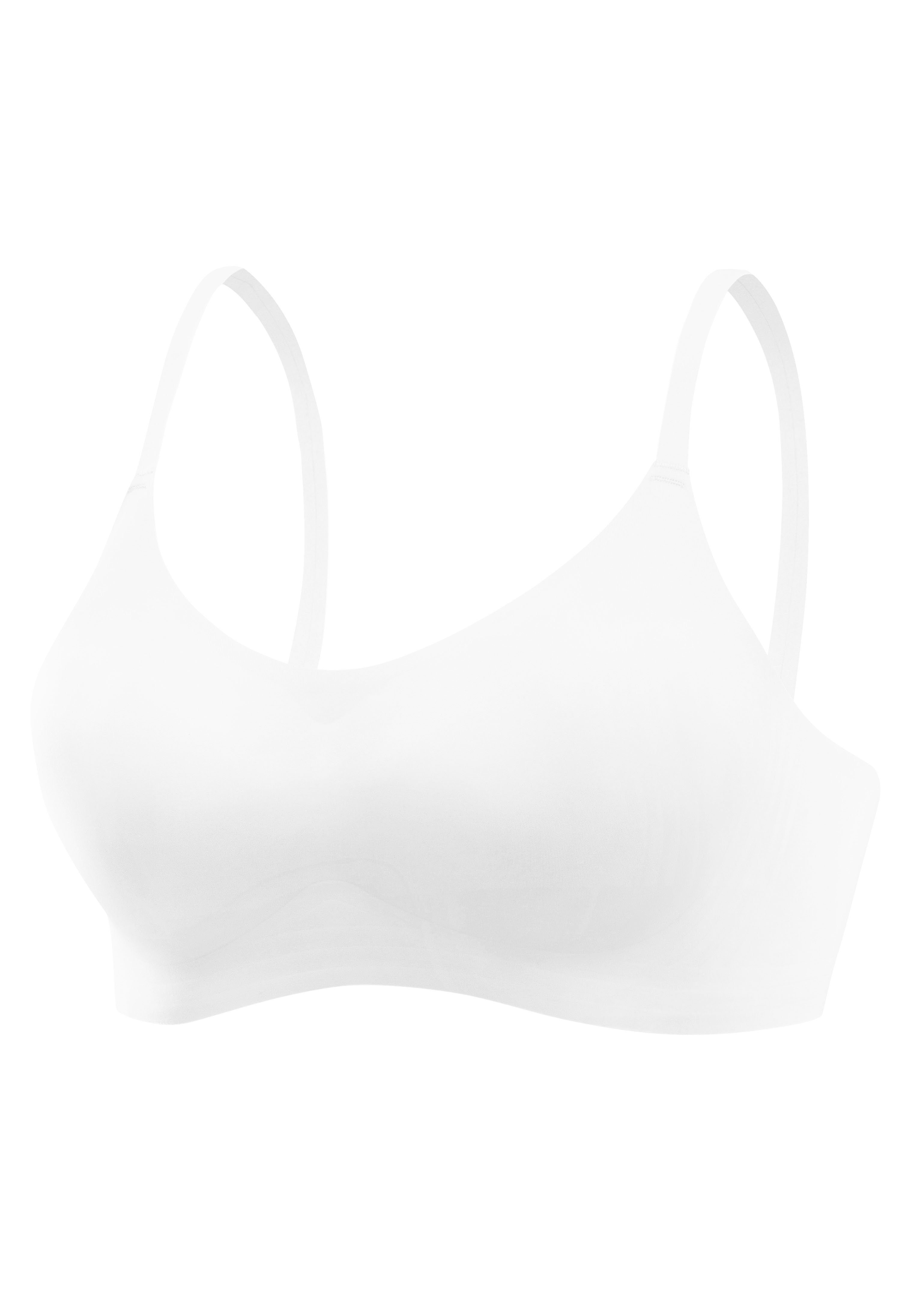 Nuance Bralette-bh NAADLOOS zonder beugels, met verwijderbaar push-up kussen, basic lingerie
