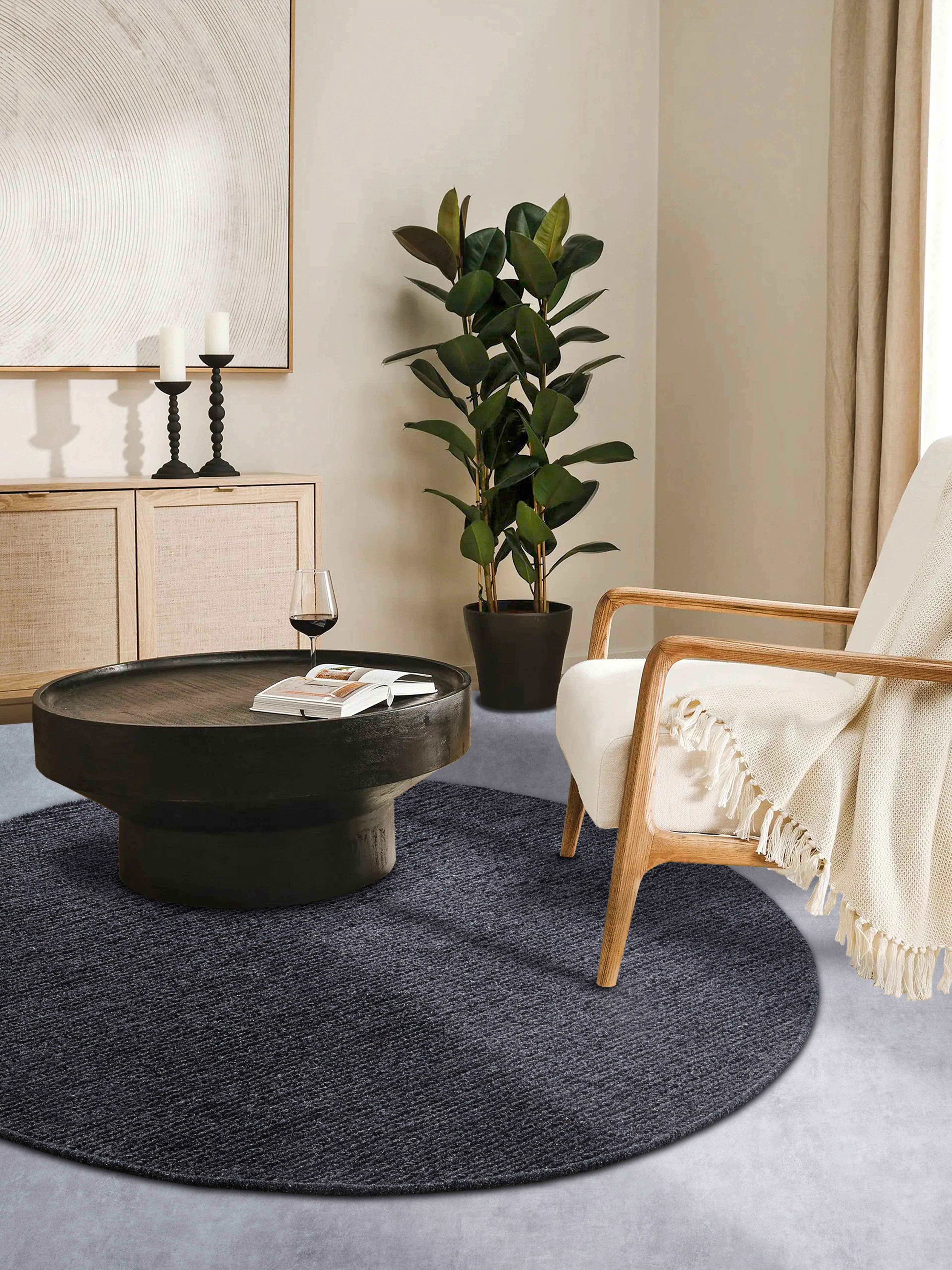 Villeroy & Boch Wollen kleed Francois in rond, ovaal, loper, handgeweven, wol, woonkamer, slaapkamer