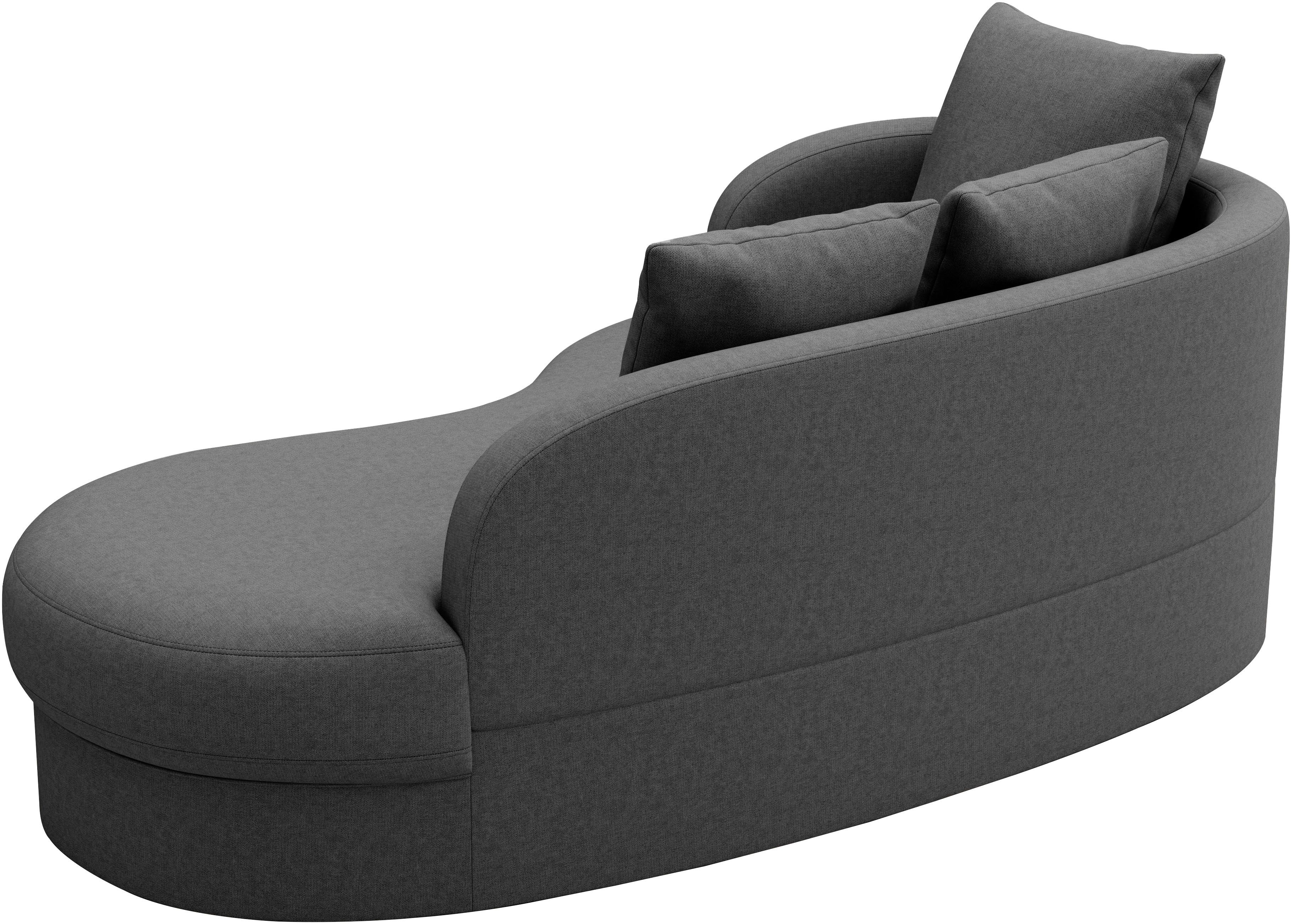 sit&more Récamier Samba moderne organische vorm, inclusief 3 losse rugkussens