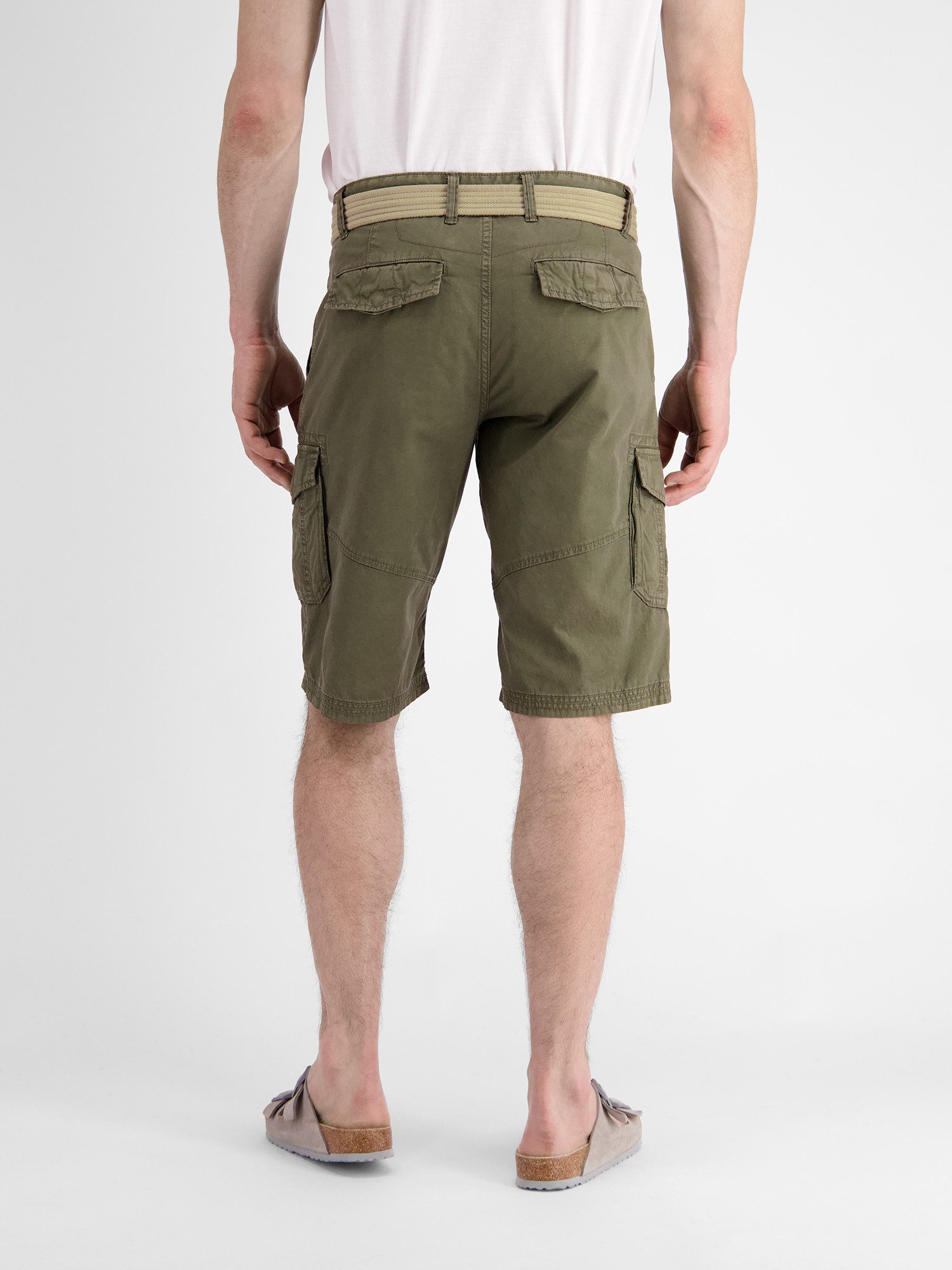 Lerros Bermuda LERROS effen cargobermuda met riem