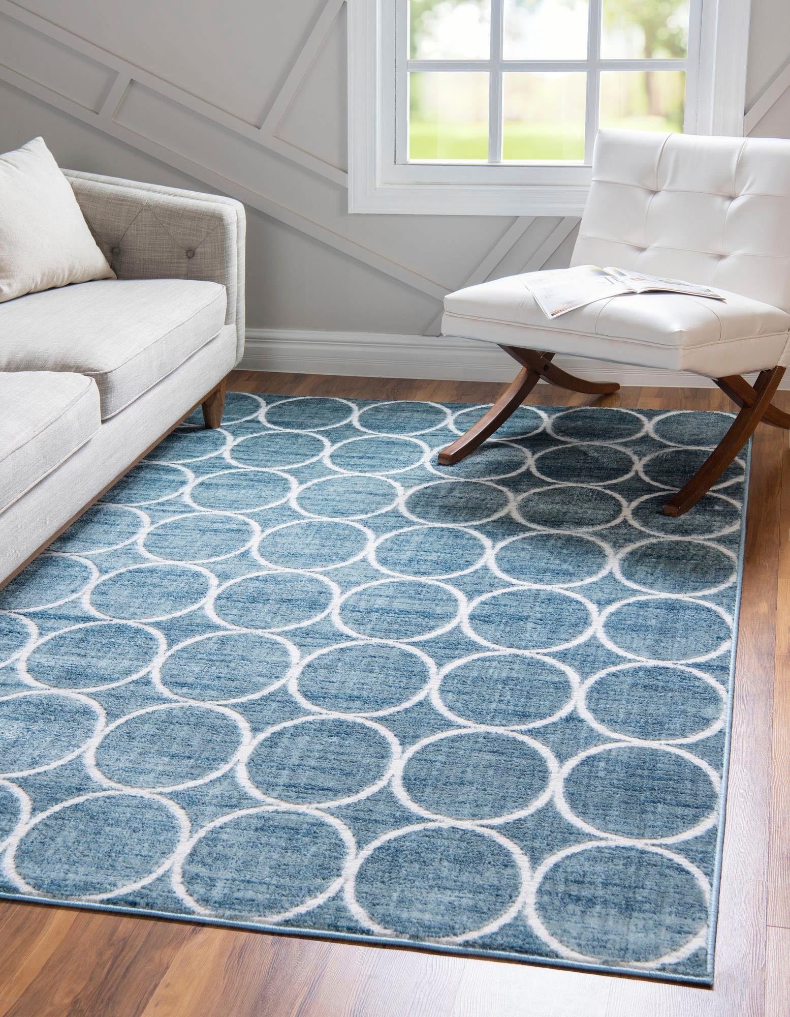 Myflair Möbel & Accessoires Vloerkleed Titan trellis voorraadopruiming Korte pool, geweven, modern design, motief rondjes