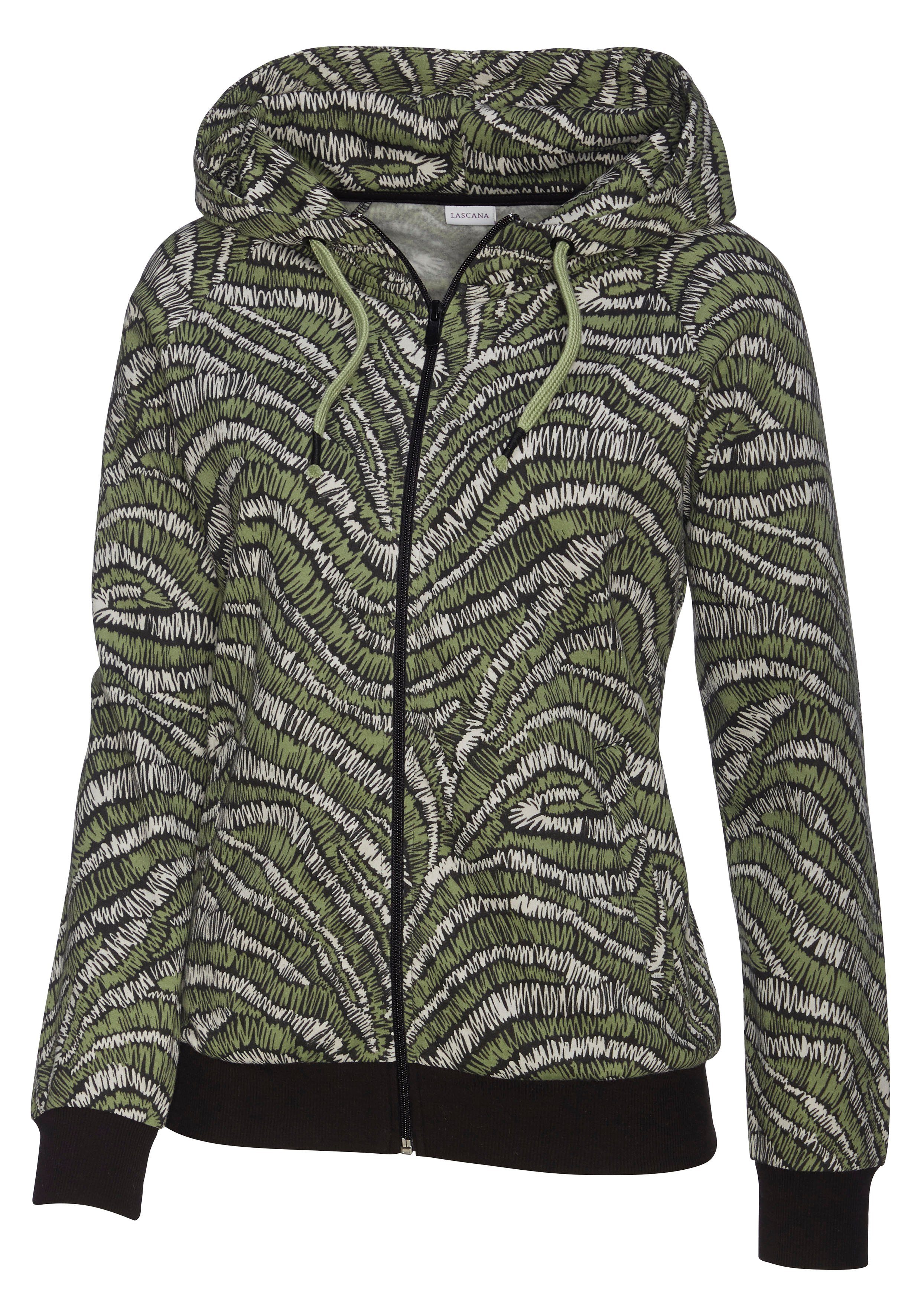 Lascana Capuchonsweatvest met rits, loungepak