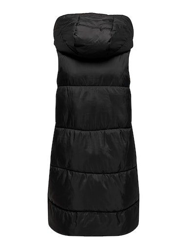 Only Bodywarmer ONLASTA – Lange gewatteerde bodywarmer met capuchon voor koude dagen