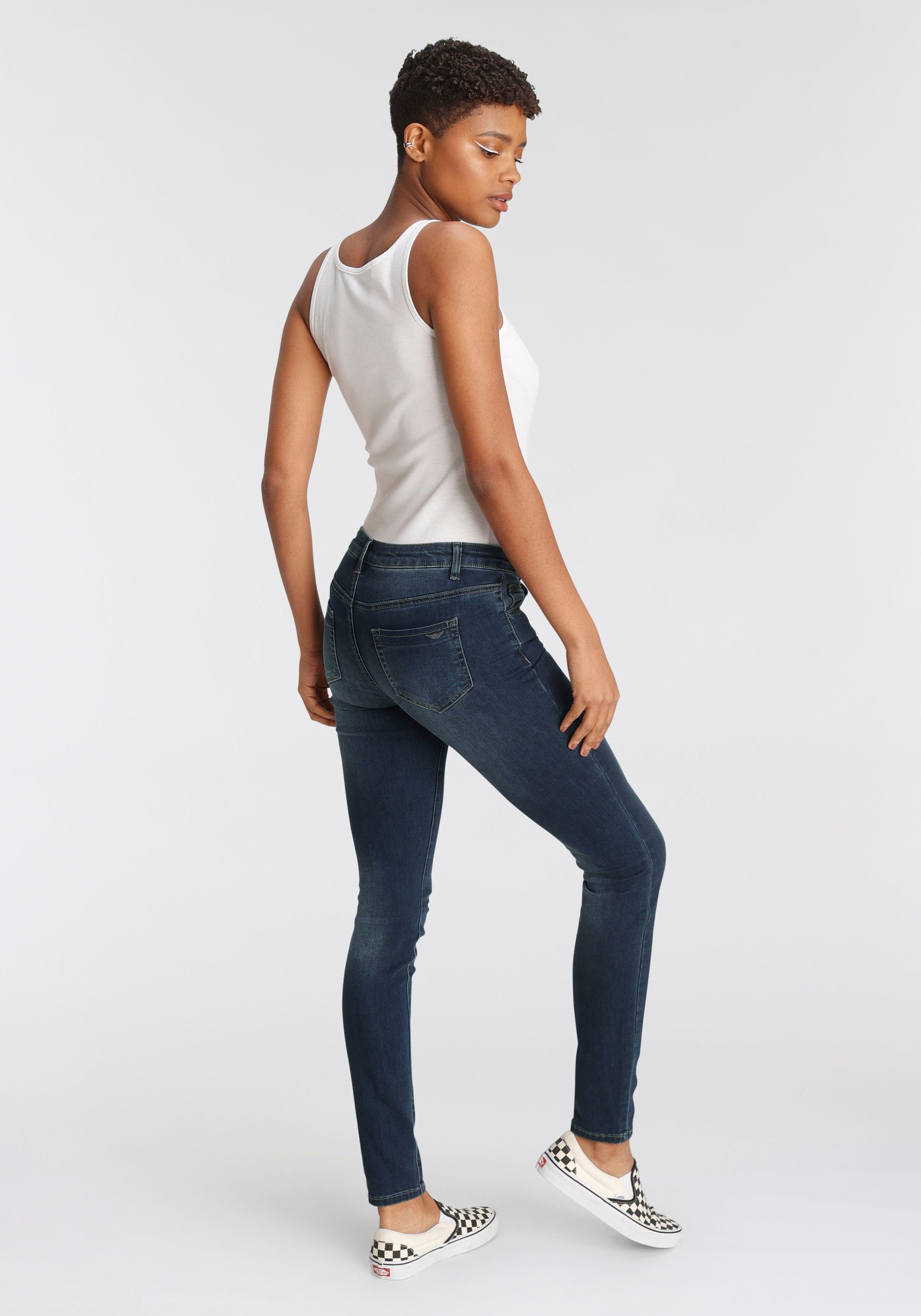 Arizona Skinny fit jeans Ultra Stretch extra-strakke been verloop, normale taille, met steekzakken