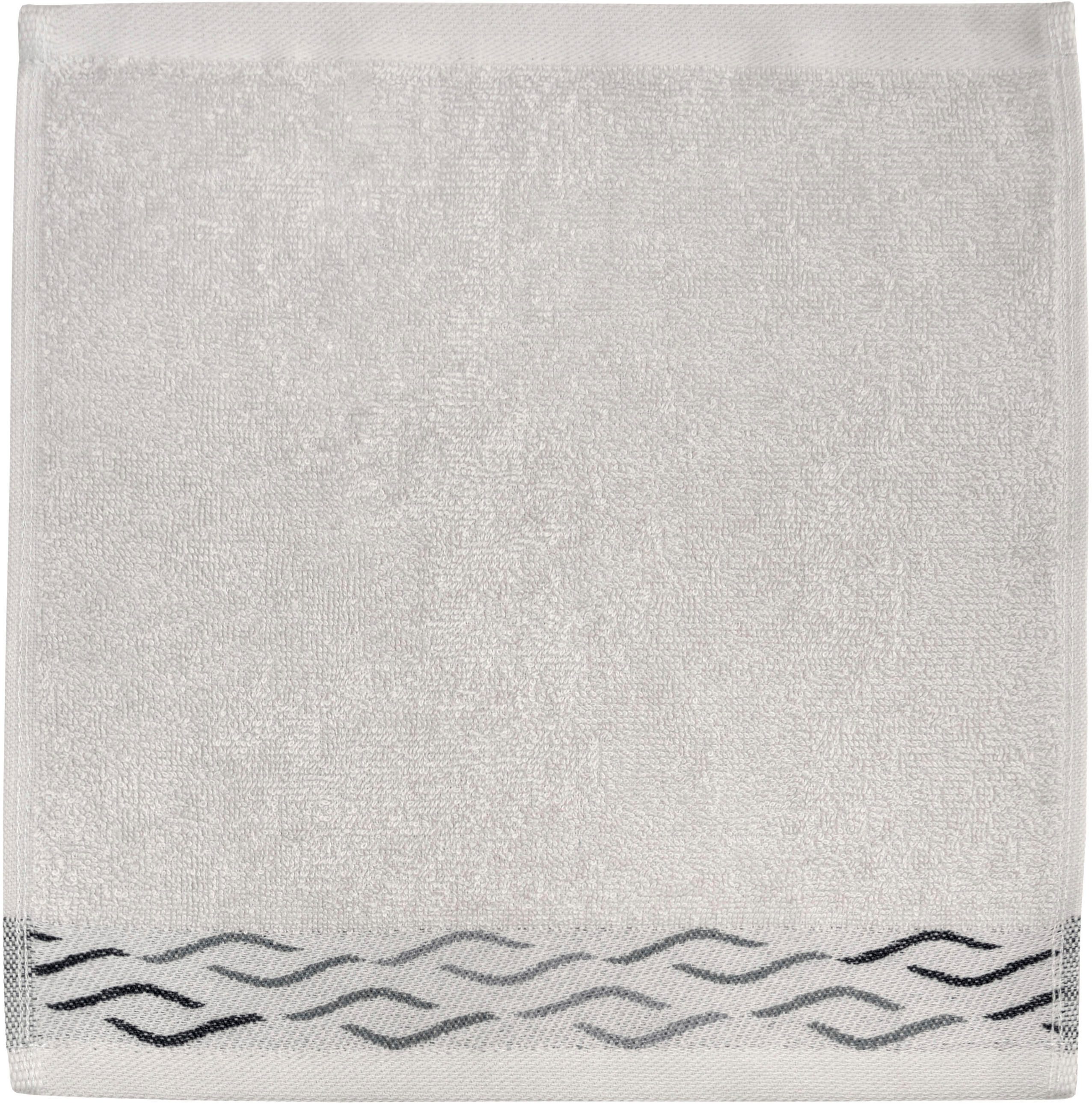 Dyckhoff Waslapje WAVE met jacquard rand (set, 6 stuks)