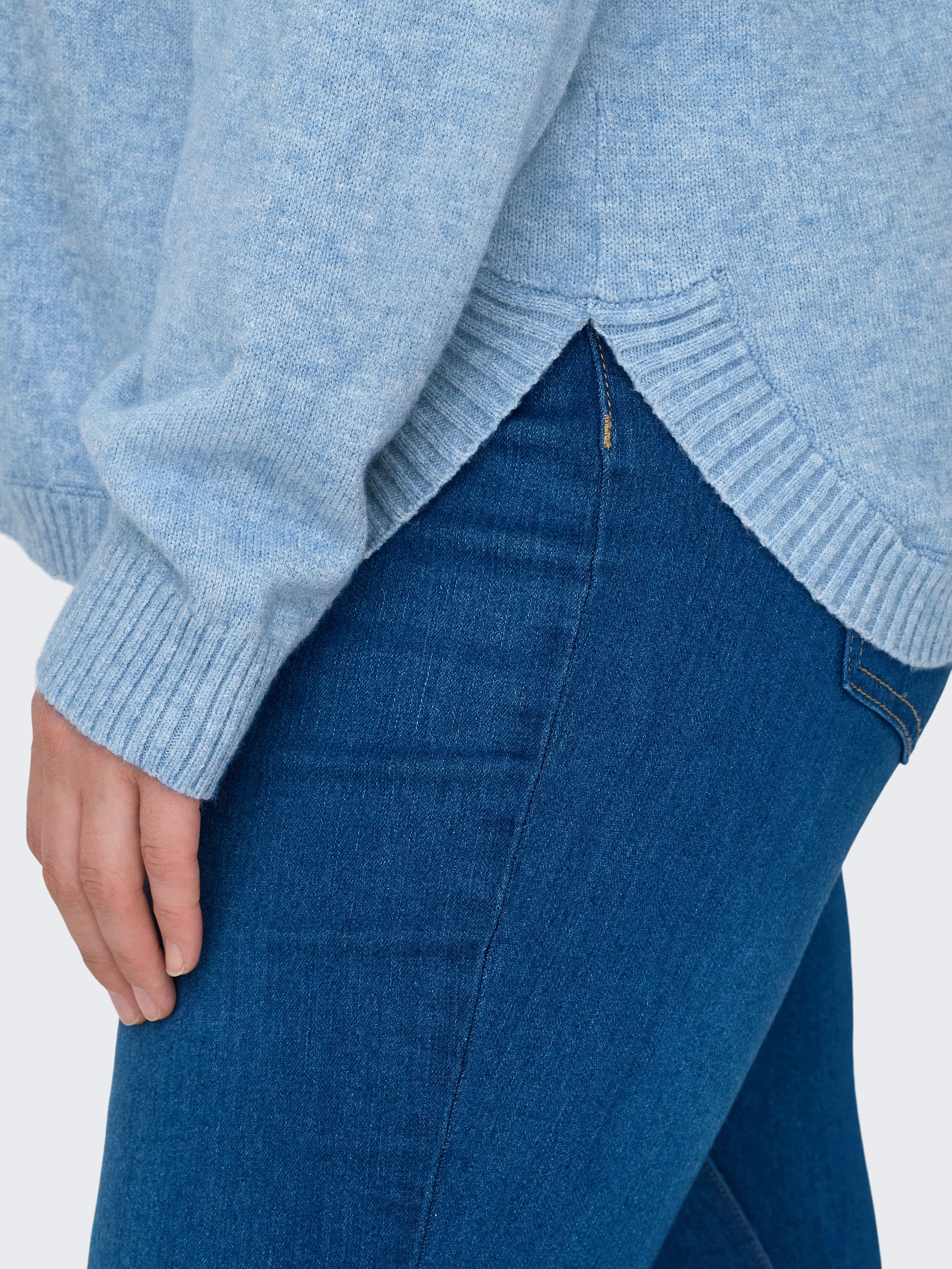 ONLY CARMAKOMA Trui met V-hals CARMARGARETA LS PULLOVER KNT NOOS