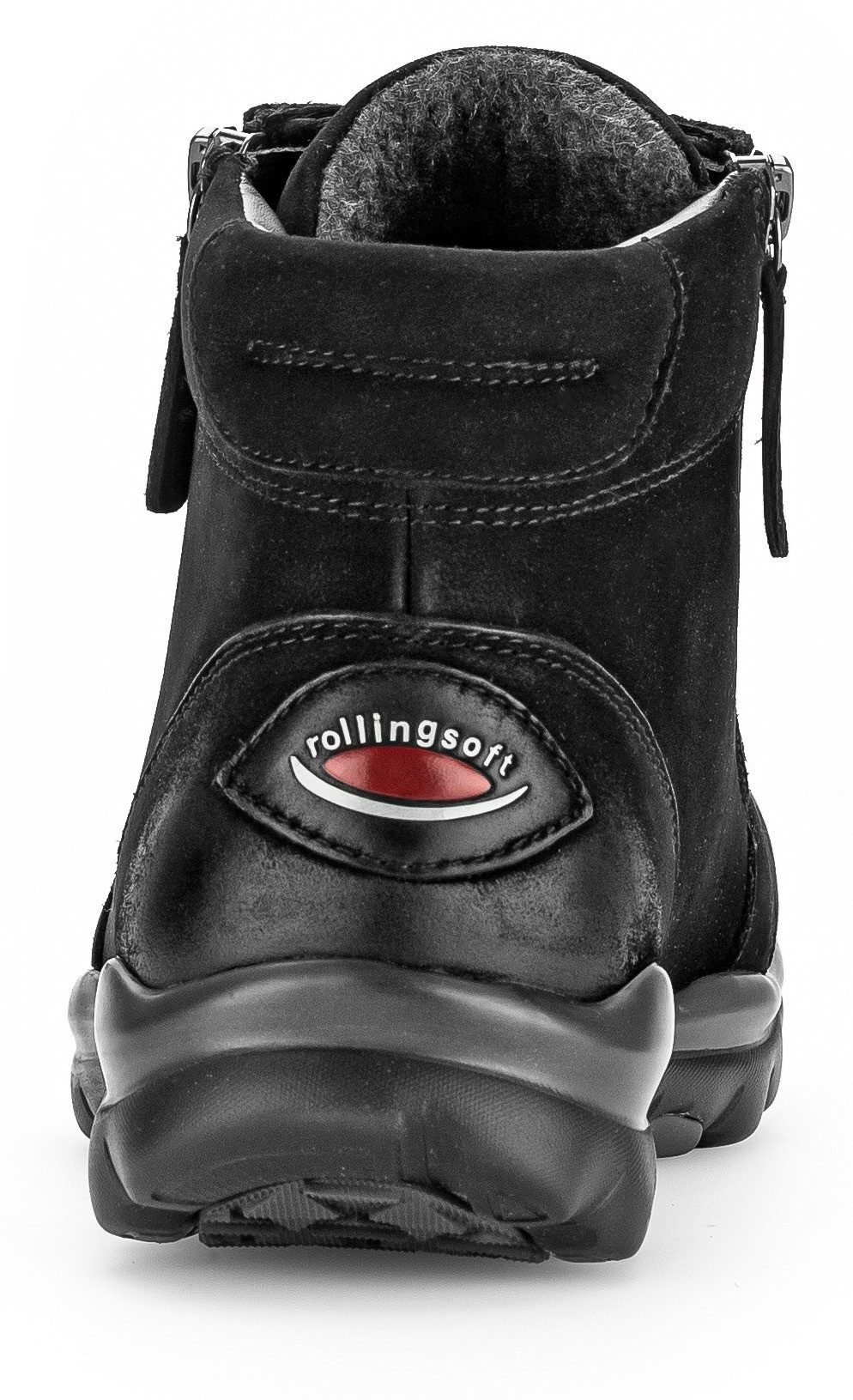 Gabor Rollingsoft Hoge veterschoenen met geprofileerde rubberzool