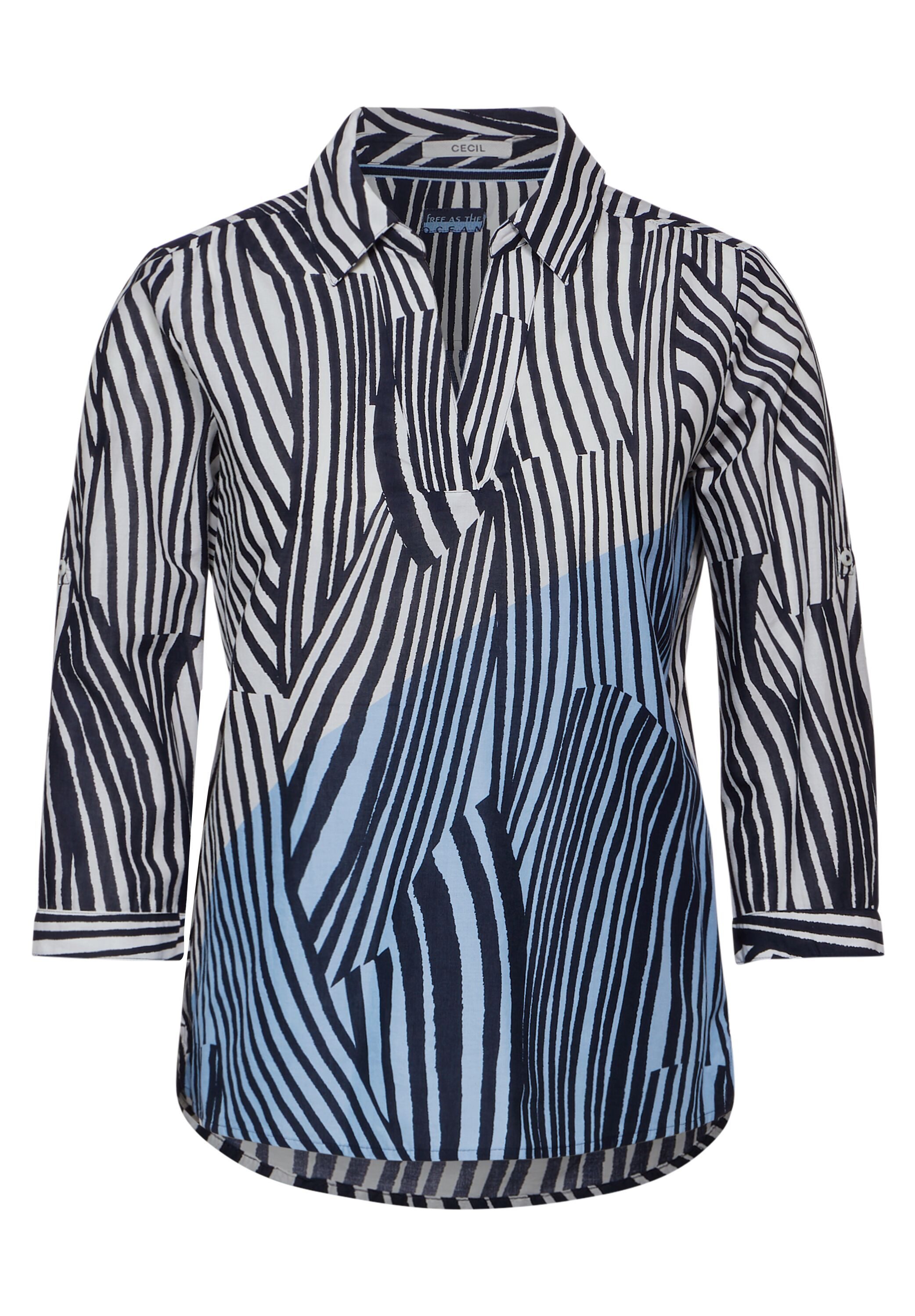 Cecil Blouse zonder sluiting met turn-up 3/4 mouw