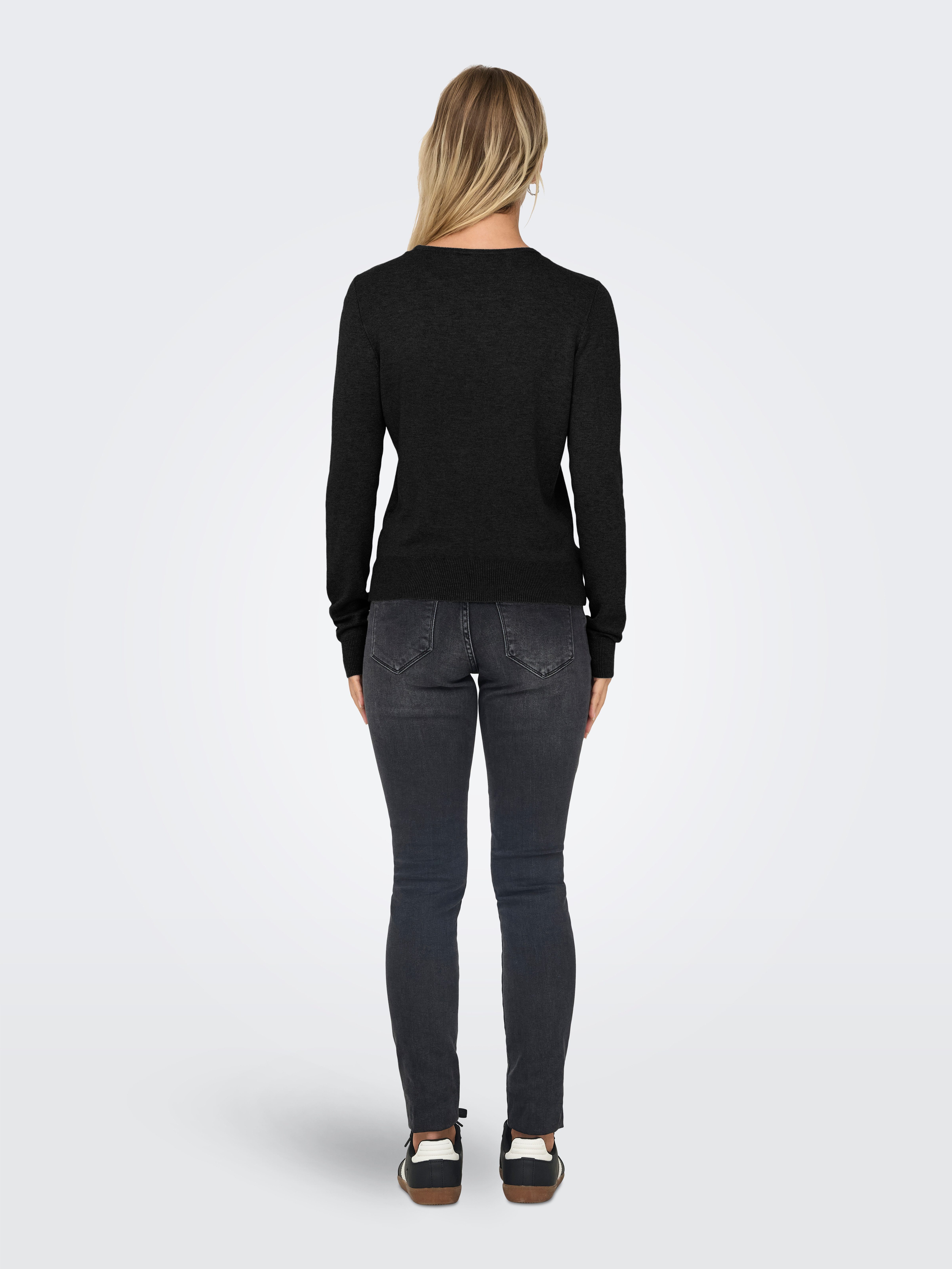 Only Gebreide trui ONLVENICE LIFE LS ONECK PULLOVER KNT NCA
