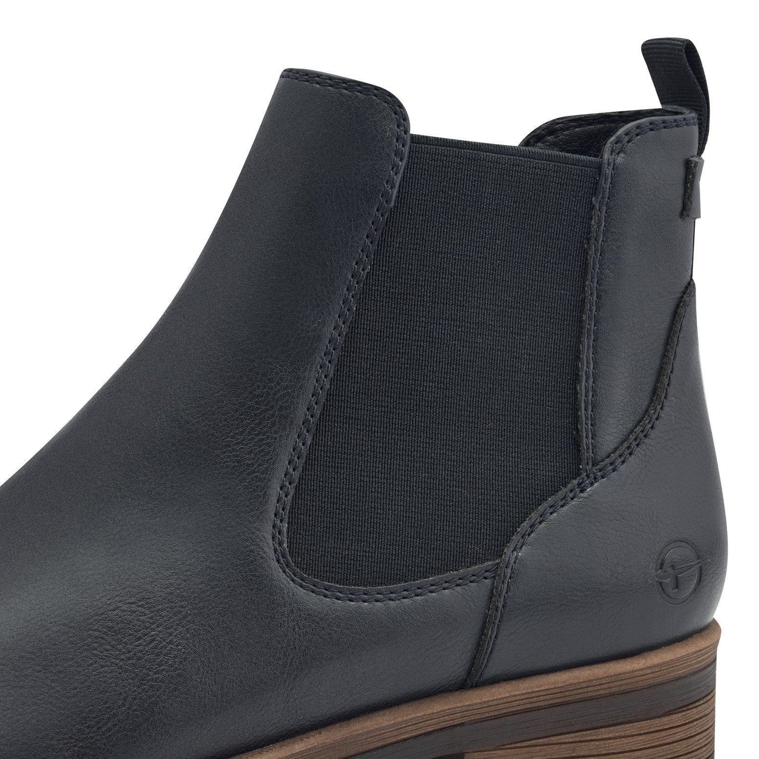 Tamaris Chelsea-boots blokhak, laarsjes, business schoen, instapschoen, aantrekband