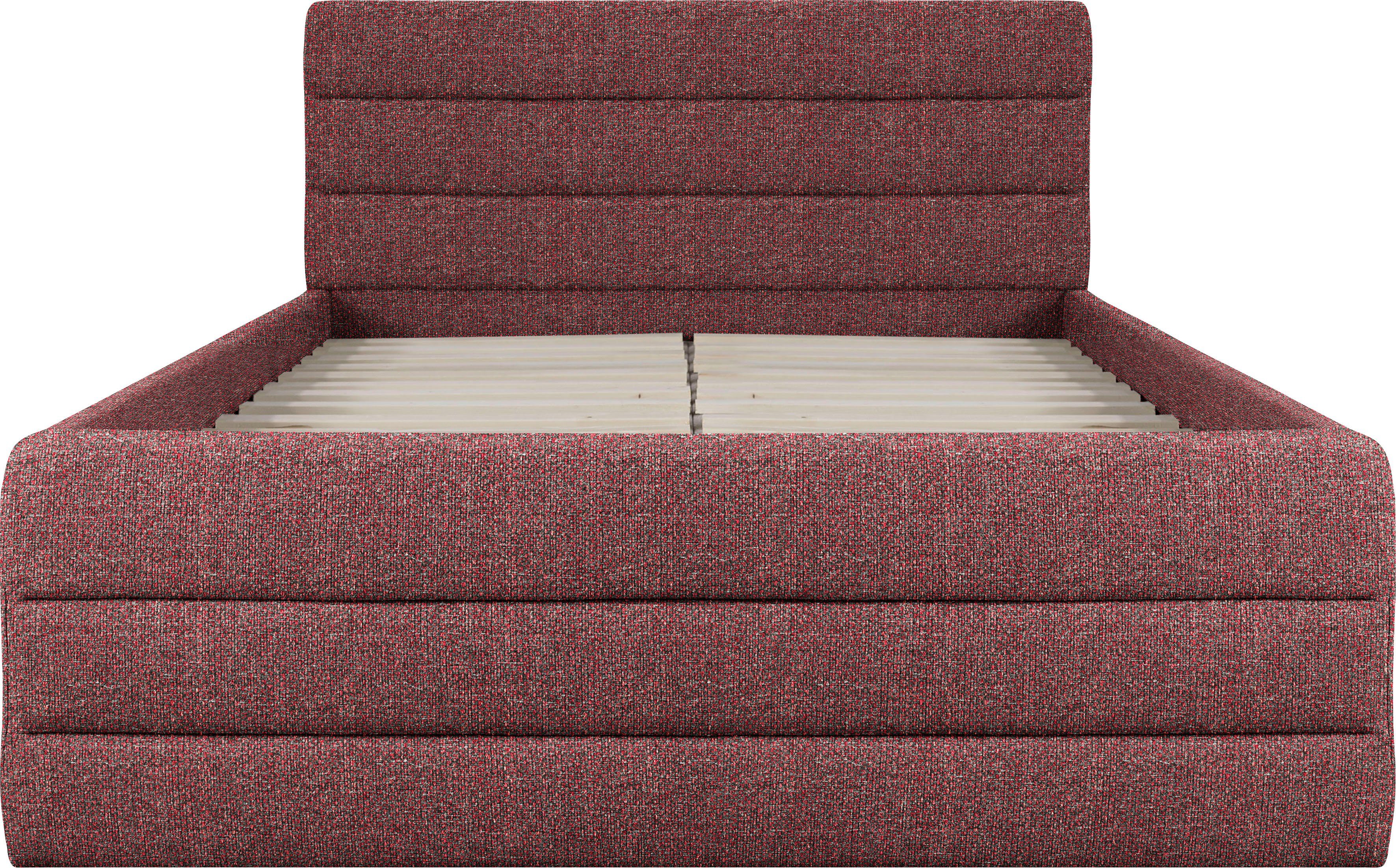 OTTO products Gestoffeerd bed Merrit Dwarsnaad in het hoofd- en voetbord, in 5 breedten, ook in 220 cm lang