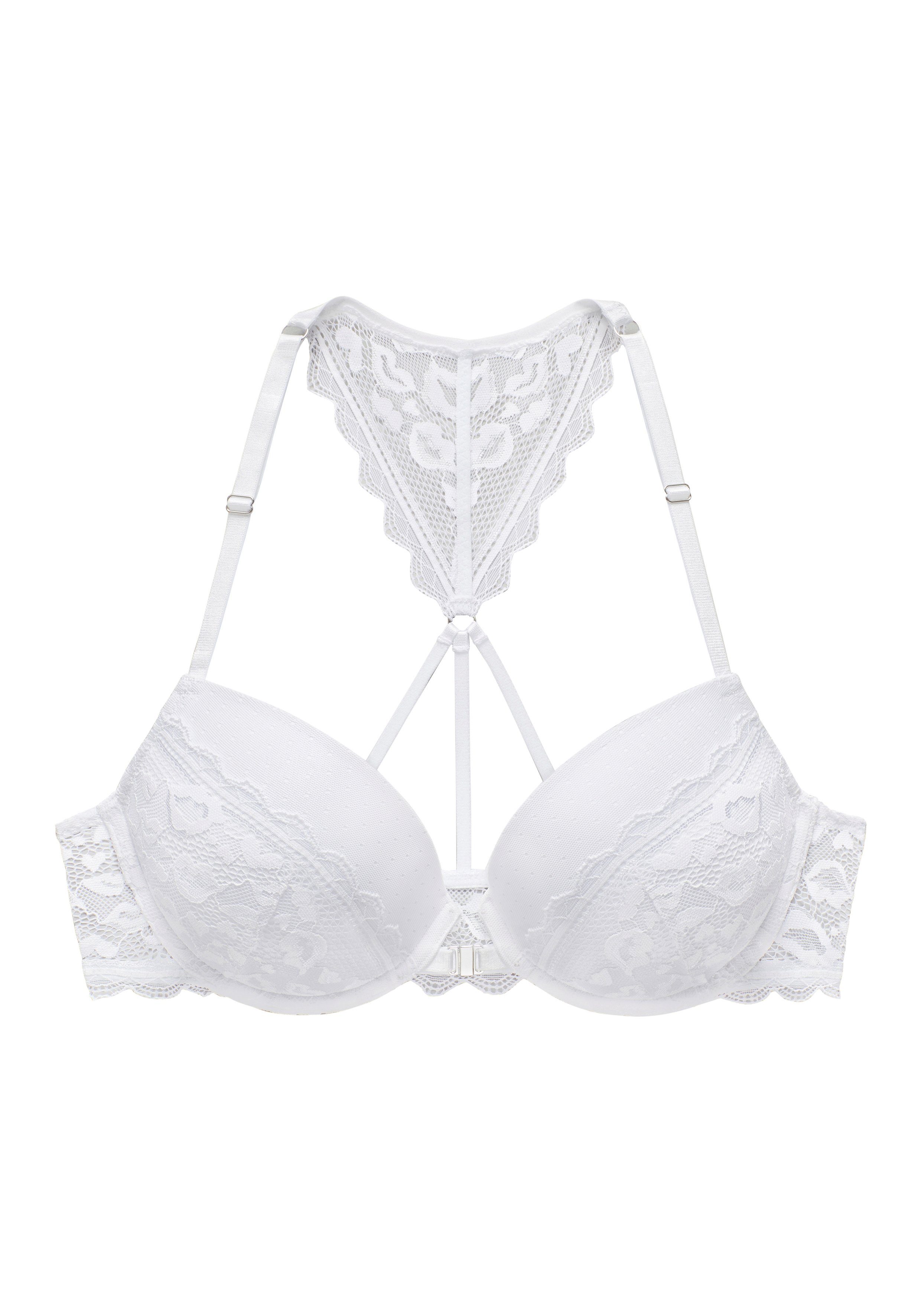 Vivance Push-up-bh met kant in kussende mond-look met halternek bandjes, lingerie