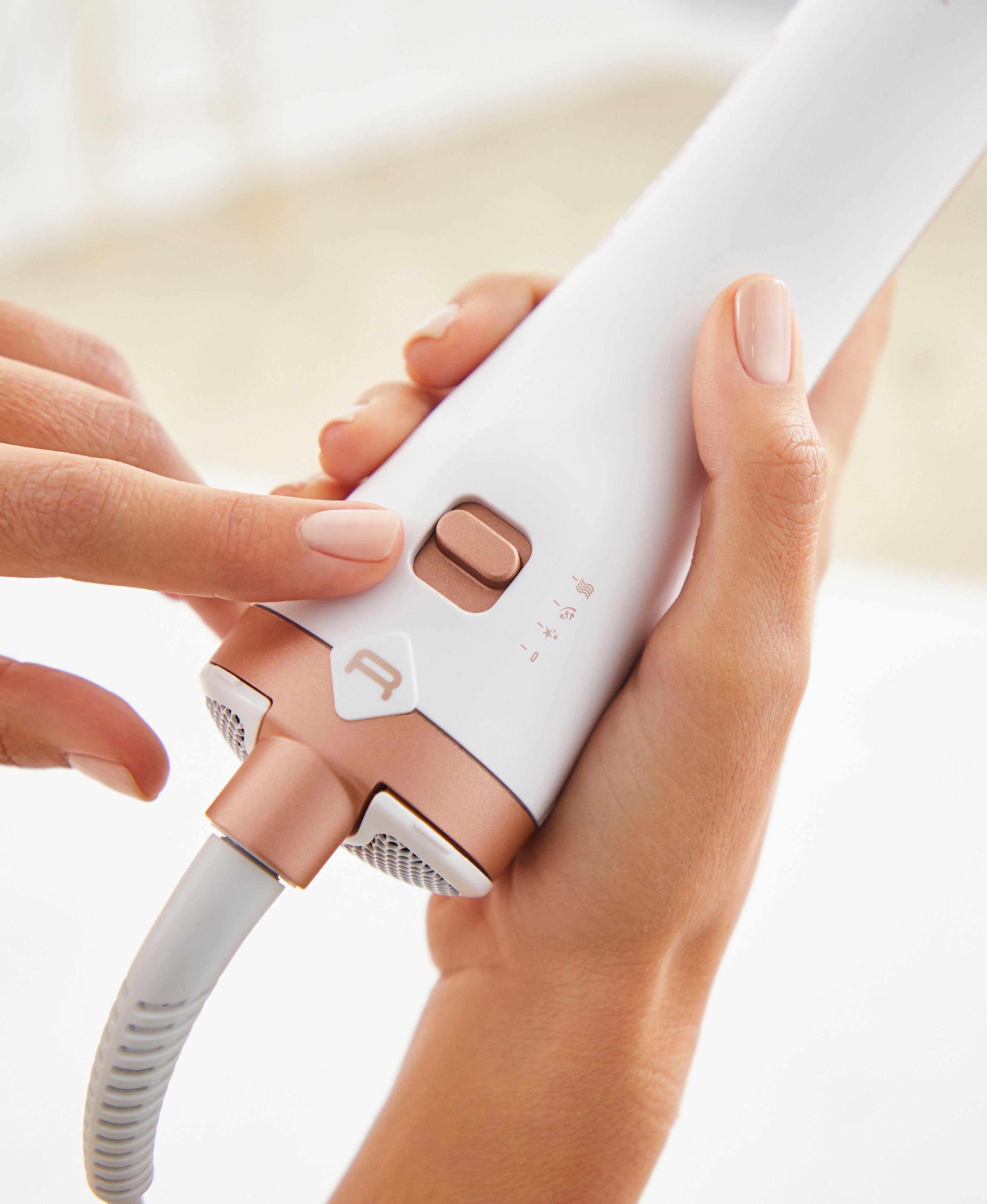 Rowenta Stylingborstel met warme lucht Brush Activ Ultimate Care, roterende warmeluchtborstel 2 in 1 styling,