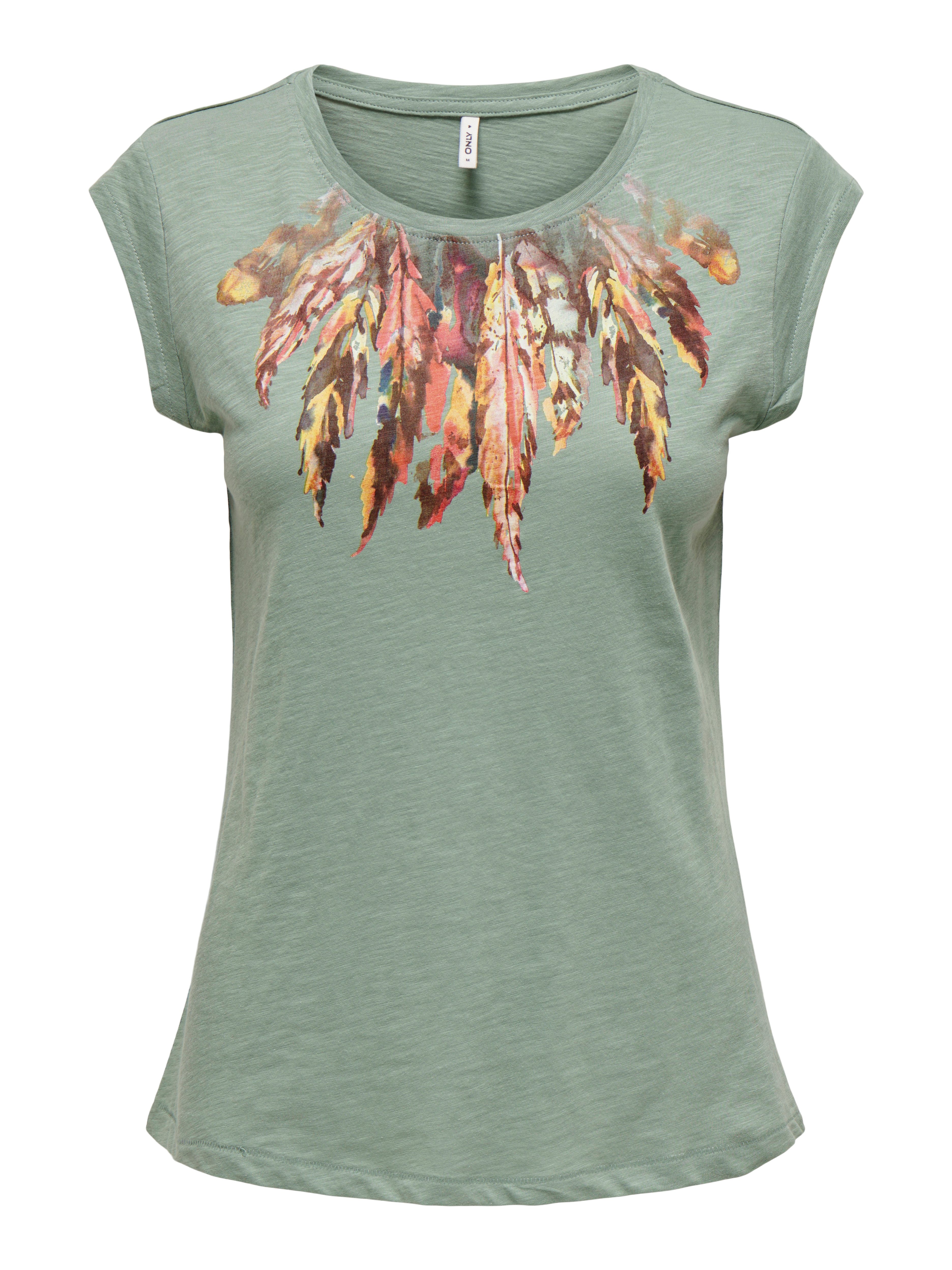 Only Shirt met korte mouwen FEEL/FEATHERS TOP BOX CS JRS